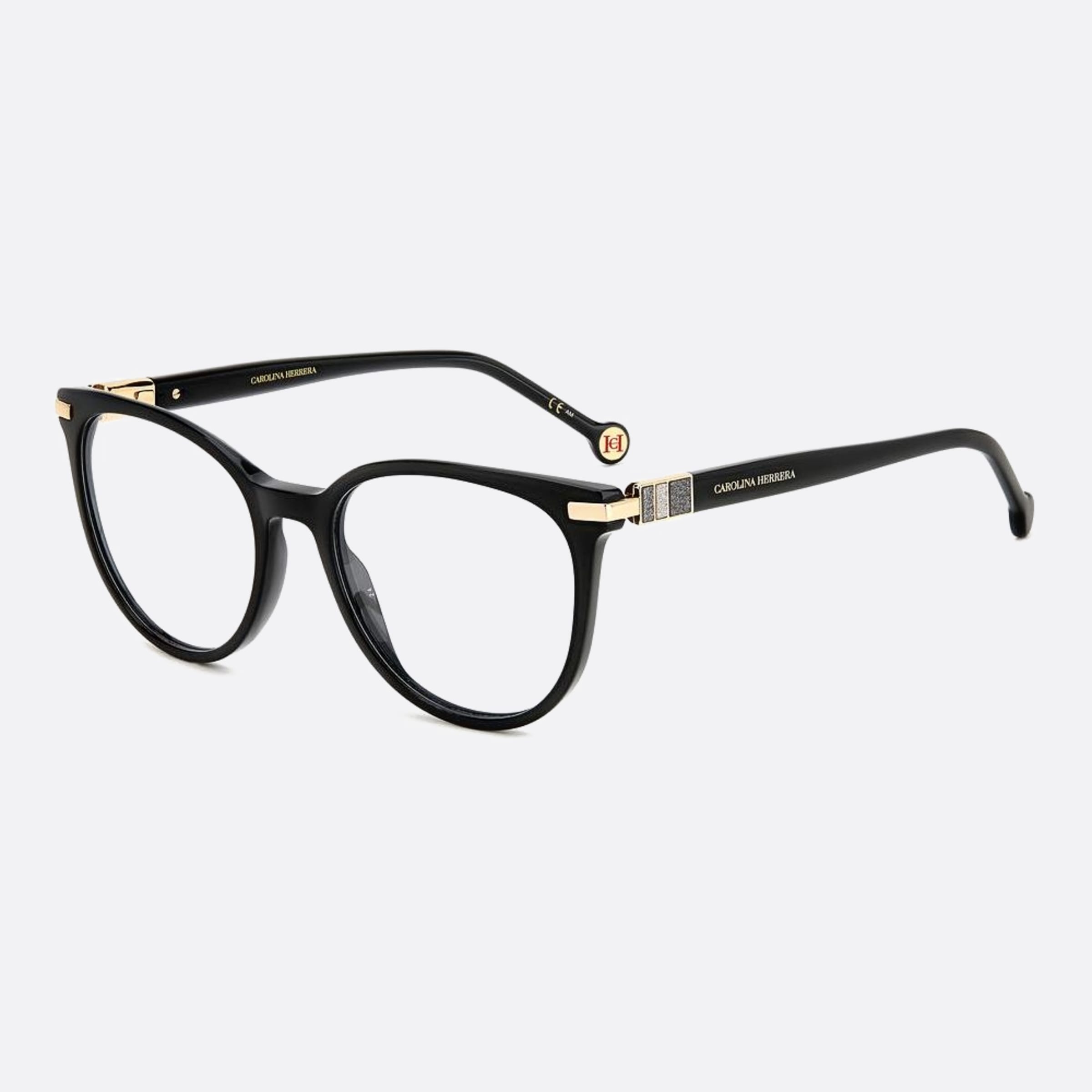 Carolina 53mm Herrera Her Black Cat Eye Women Eyeglasses - Side View