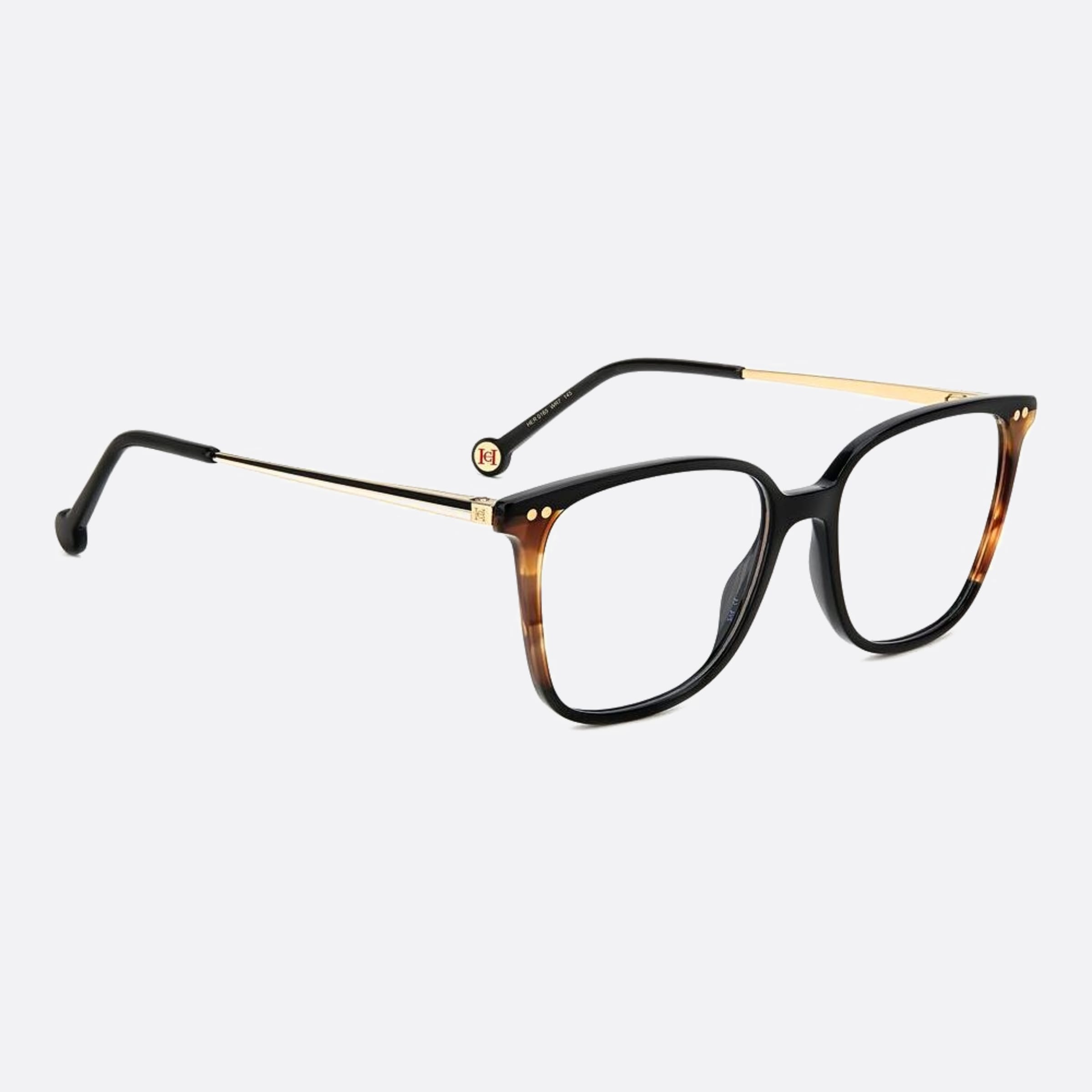 Carolina 53mm Herrera Her Wr7 Havana Squared Women Eyeglasses - Detail View