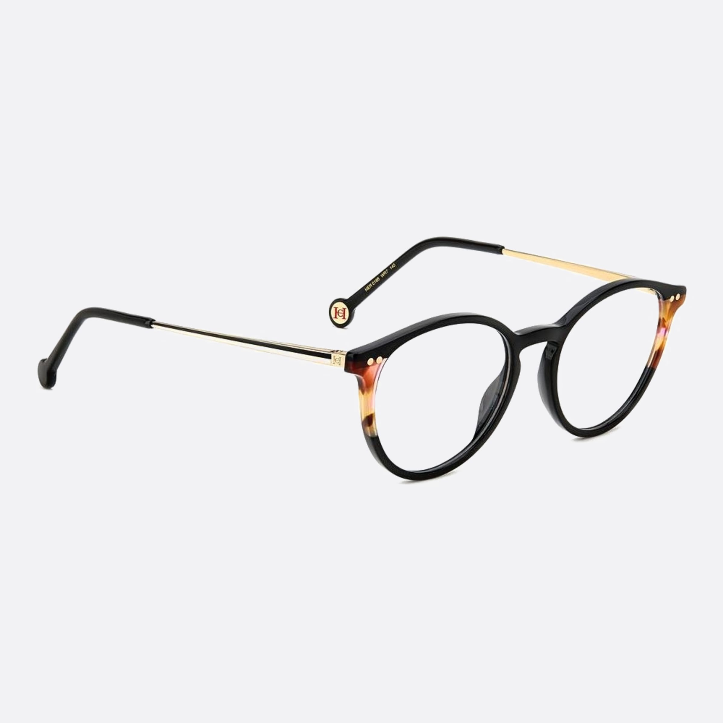 Carolina 51mm Herrera Her Wr7 Havana Round Women Eyeglasses - Detail View