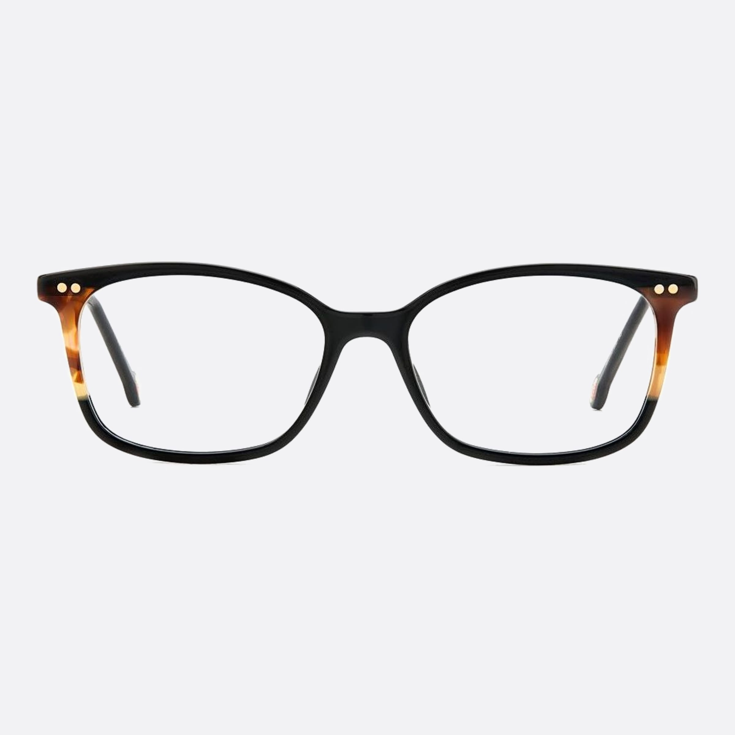 Carolina 53mm Herrera Her Wr7 Black Geometric Women Eyeglasses - Main View
