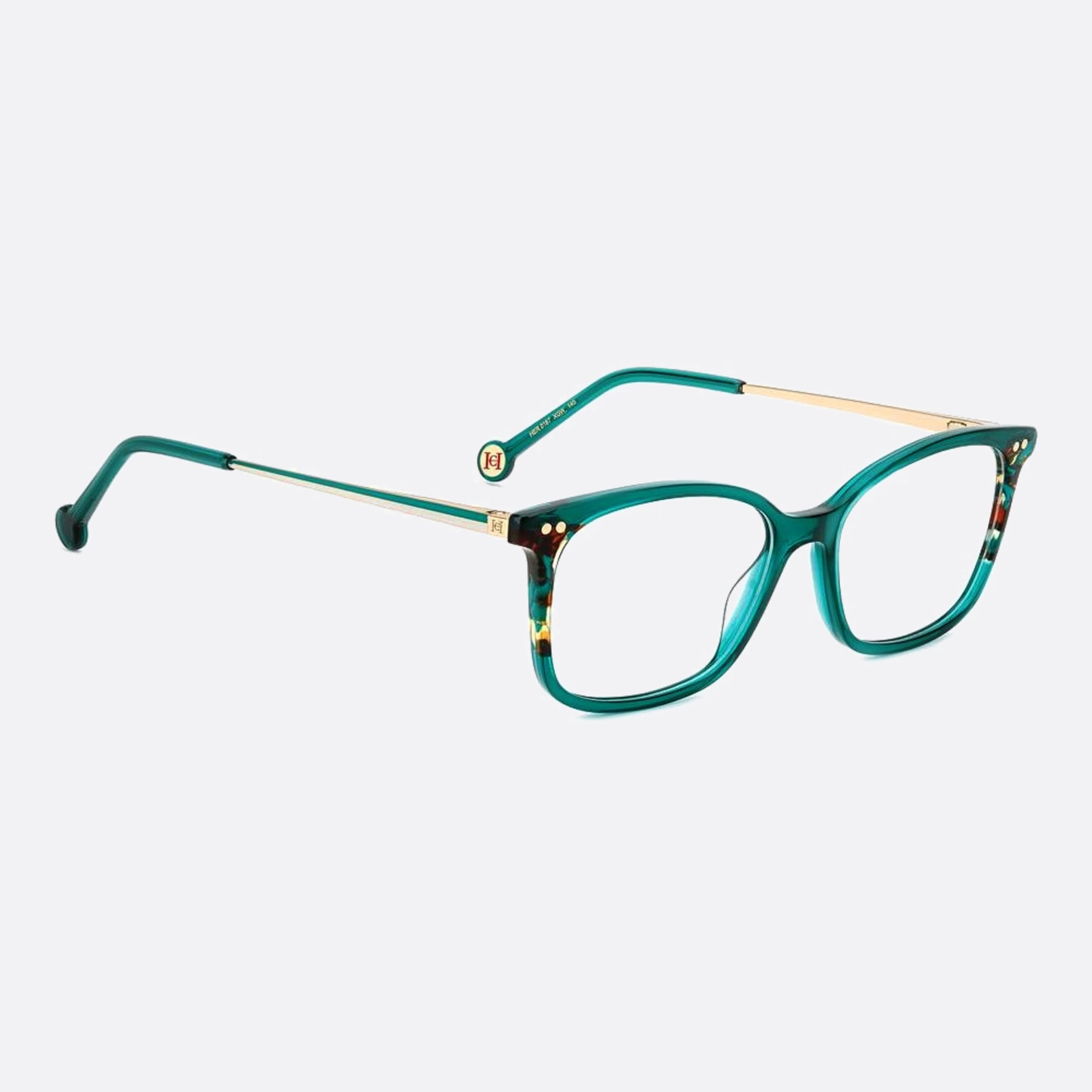 Carolina 53mm Herrera Her Xgw Green Geometric Women Eyeglasses - Detail View