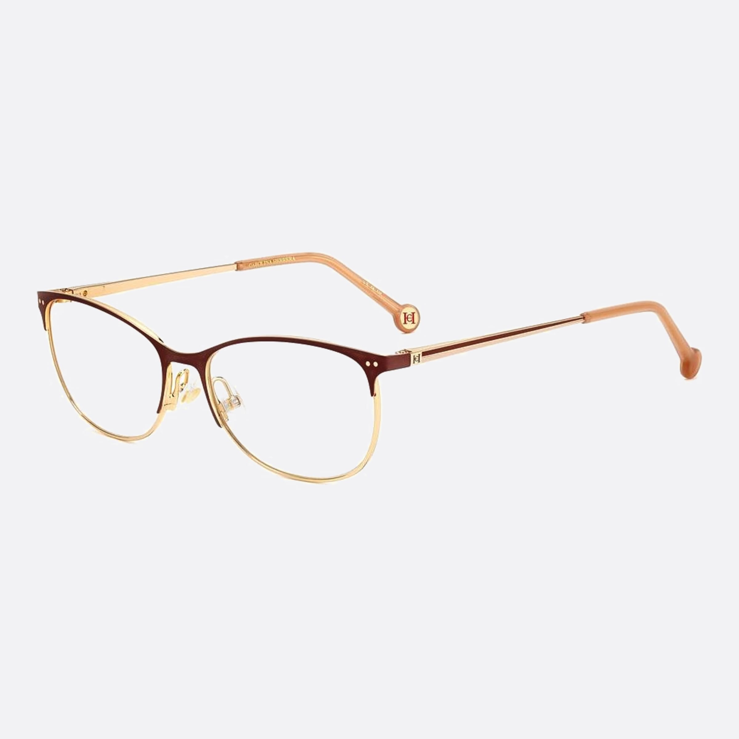 Carolina 54mm Herrera Her Noa Gold Cat Eye Women Eyeglasses - Side View