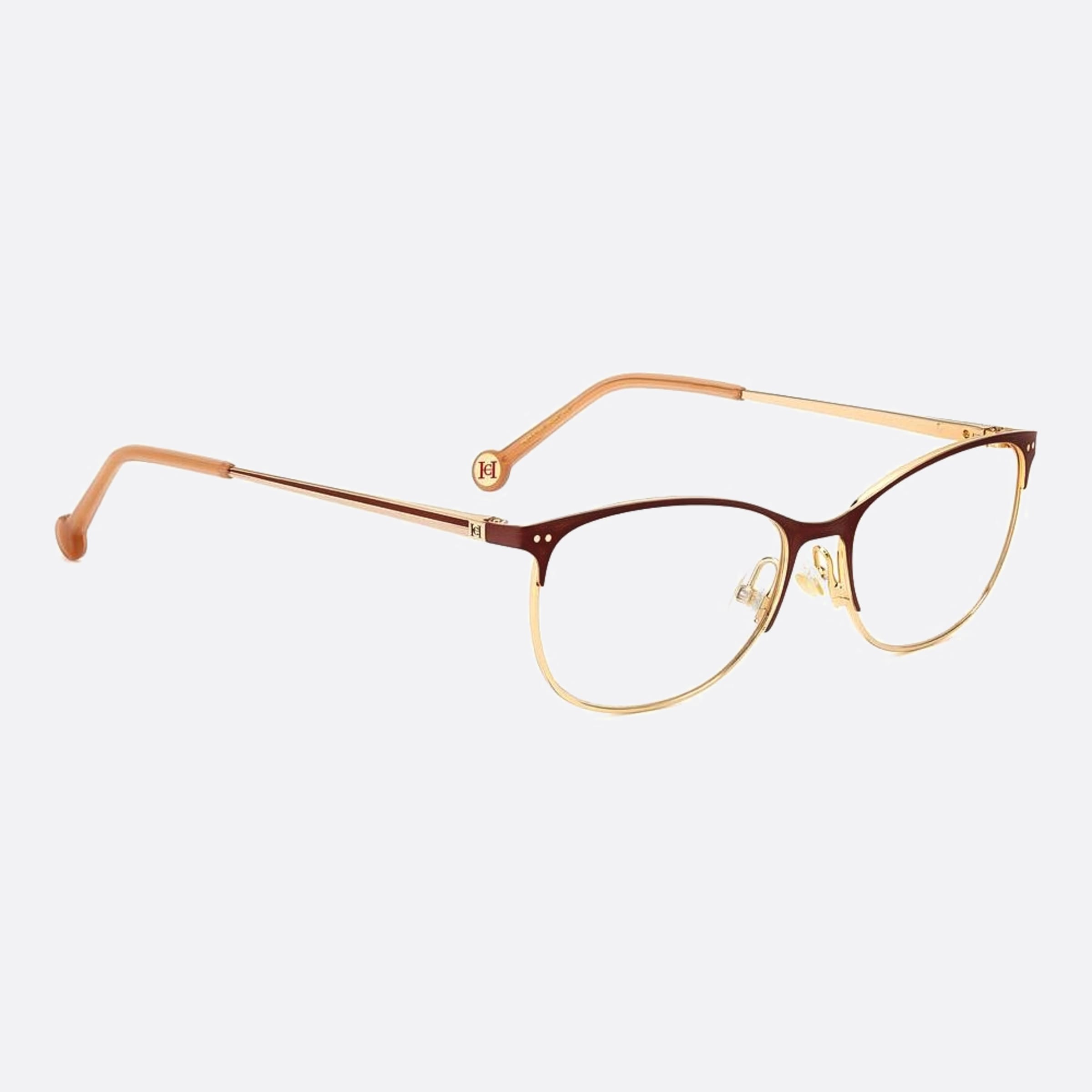 Carolina 54mm Herrera Her Noa Gold Cat Eye Women Eyeglasses - Detail View