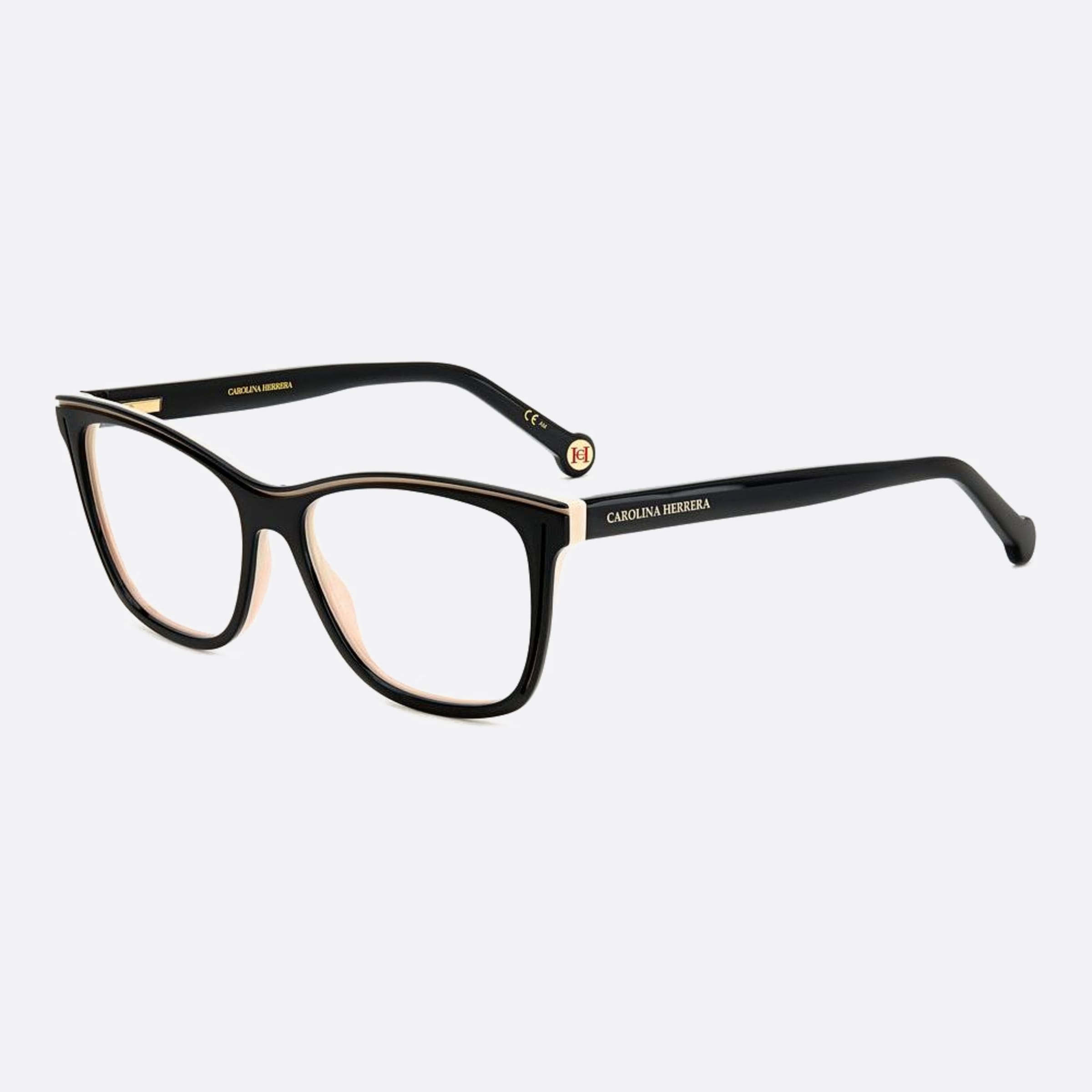 Carolina 53mm Herrera Her Kdx Black Squared Women Eyeglasses - Side View