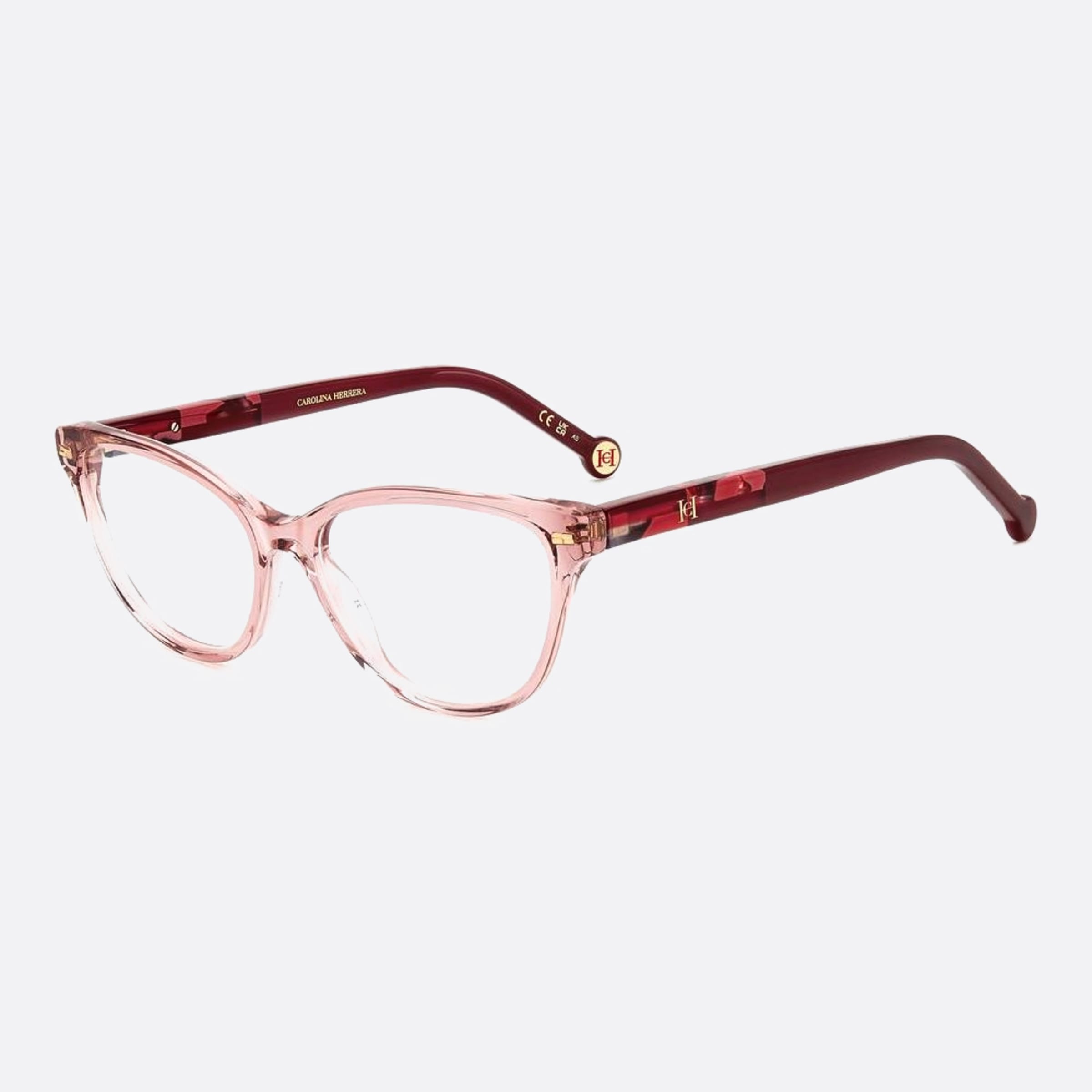 Carolina 52mm Herrera Her 0a0 Pink Cat Eye Women Eyeglasses - Side View