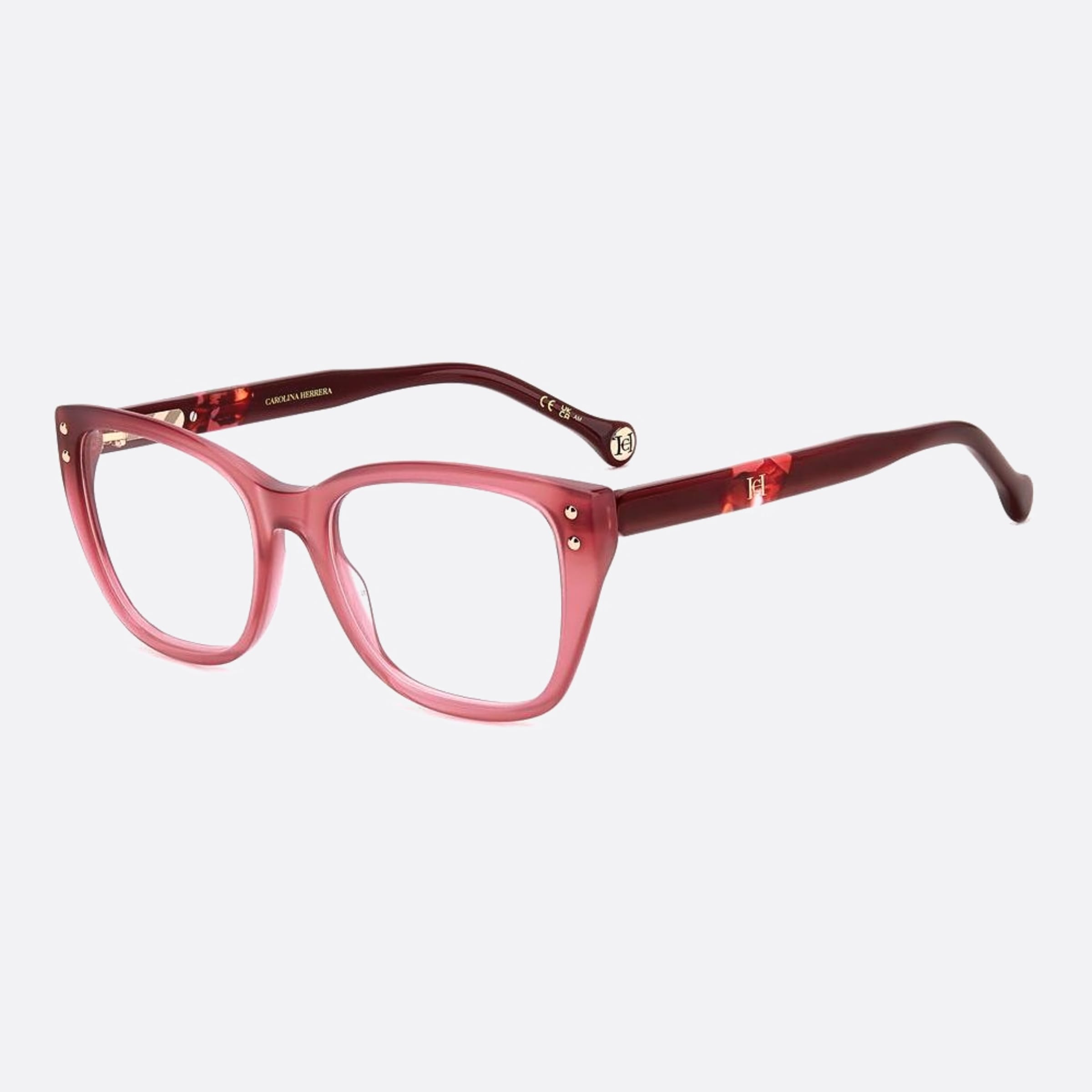 Carolina 52mm Herrera Her 82u Red Squared Women Eyeglasses - Side View