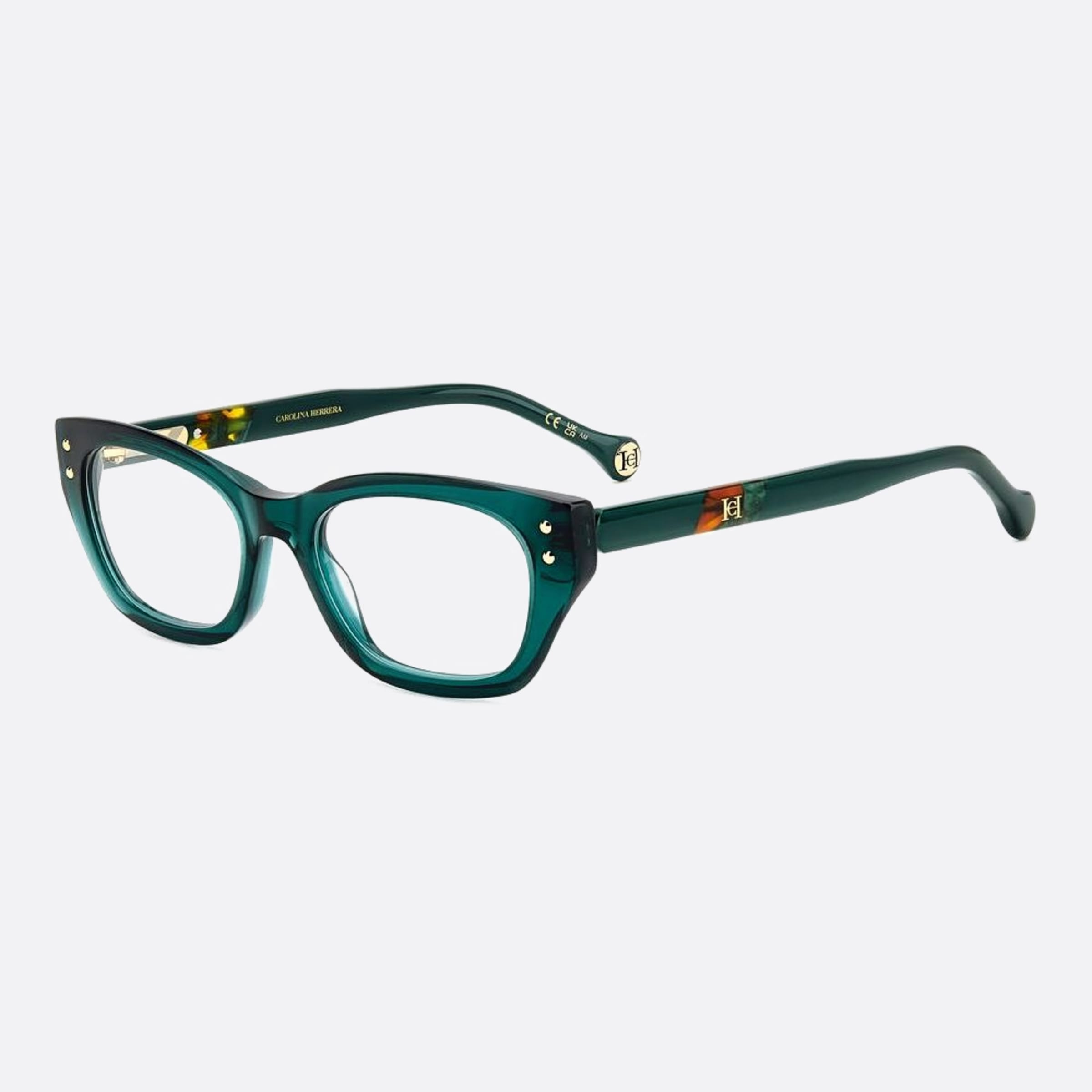 Carolina 50mm Herrera Her Yje Havana Cat Eye Women Eyeglasses - Side View