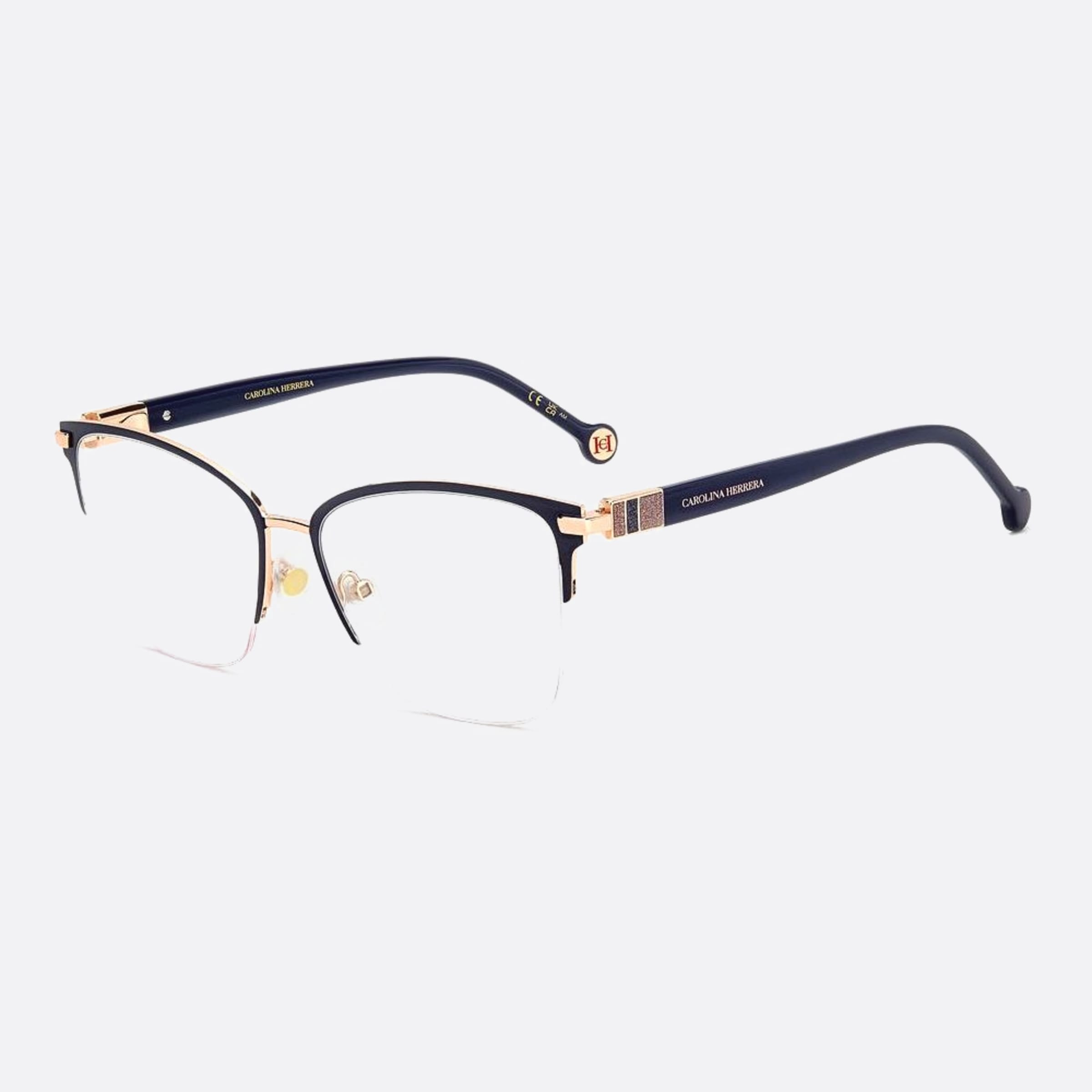 Carolina 56mm Herrera Her Lks Gold Cat Eye Women Eyeglasses - Side View