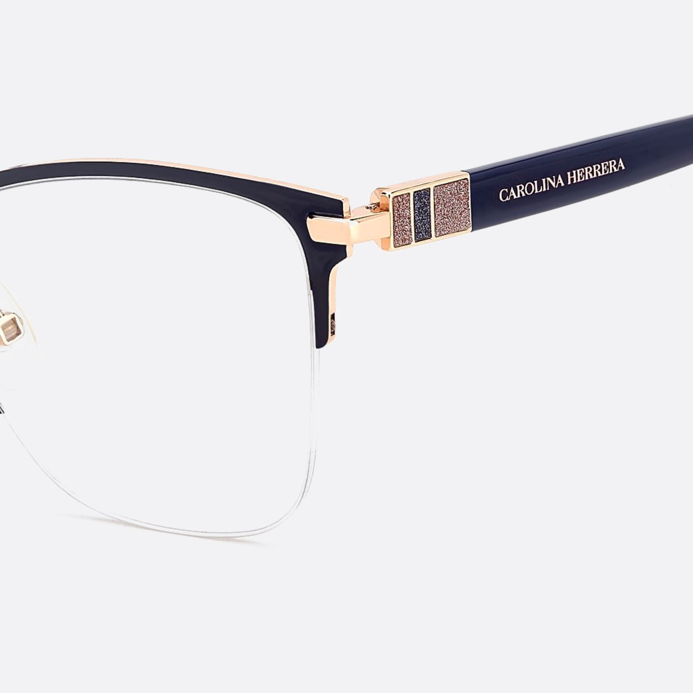 Carolina 56mm Herrera Her Lks Gold Cat Eye Women Eyeglasses - Detail View
