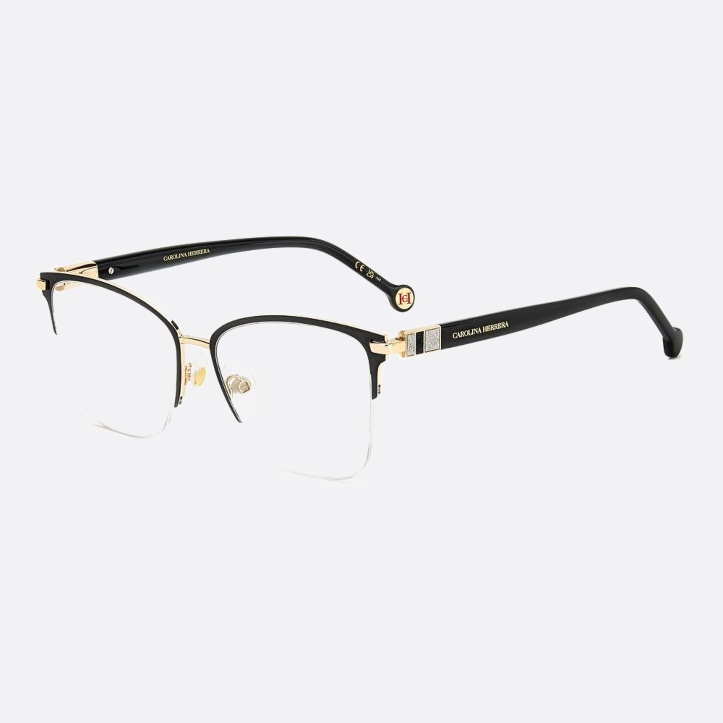 Carolina 56mm Herrera Her Rhl Gold Cat Eye Women Eyeglasses - Side View