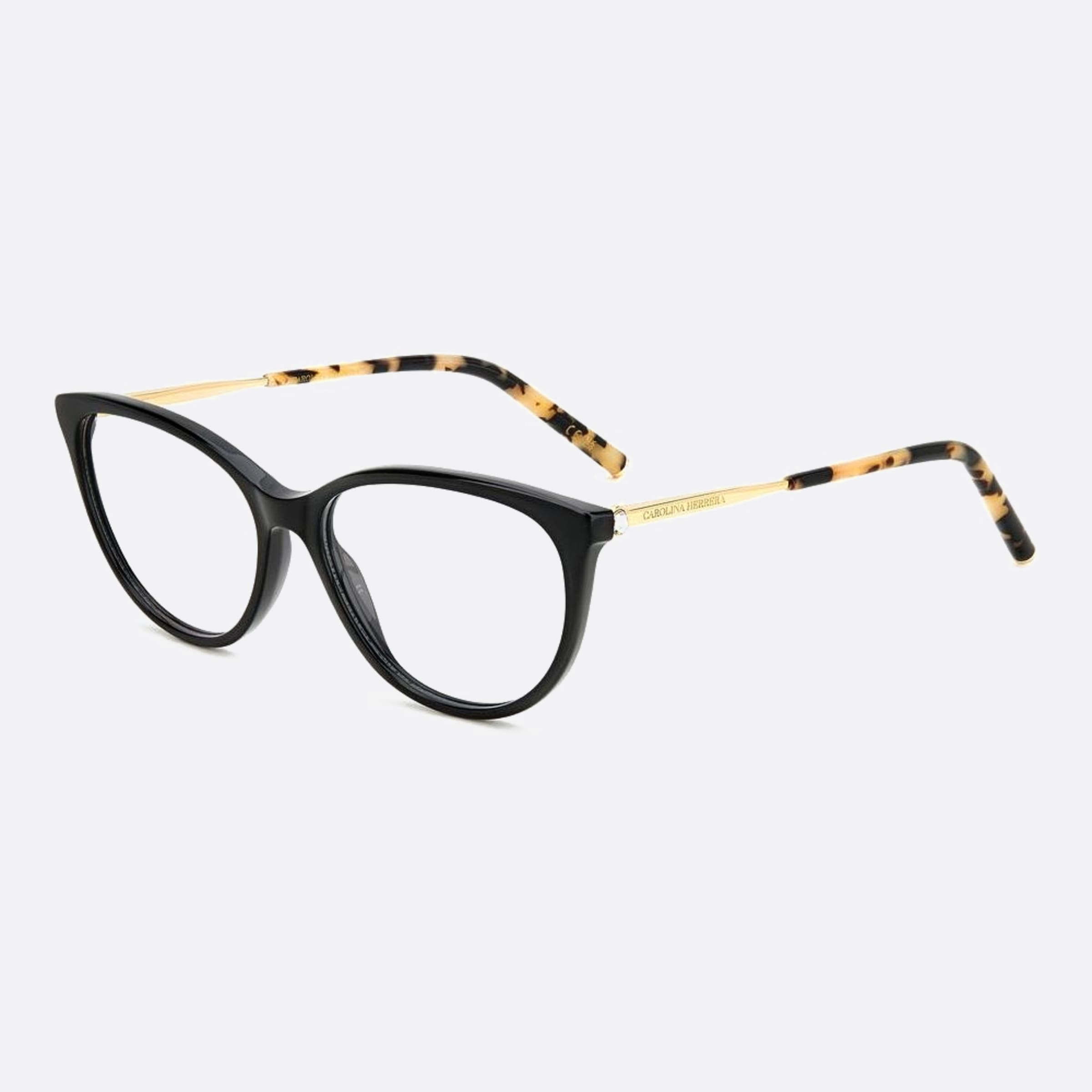 Carolina 55mm Herrera Her 2m2 Black Cat Eye Women Eyeglasses - Side View