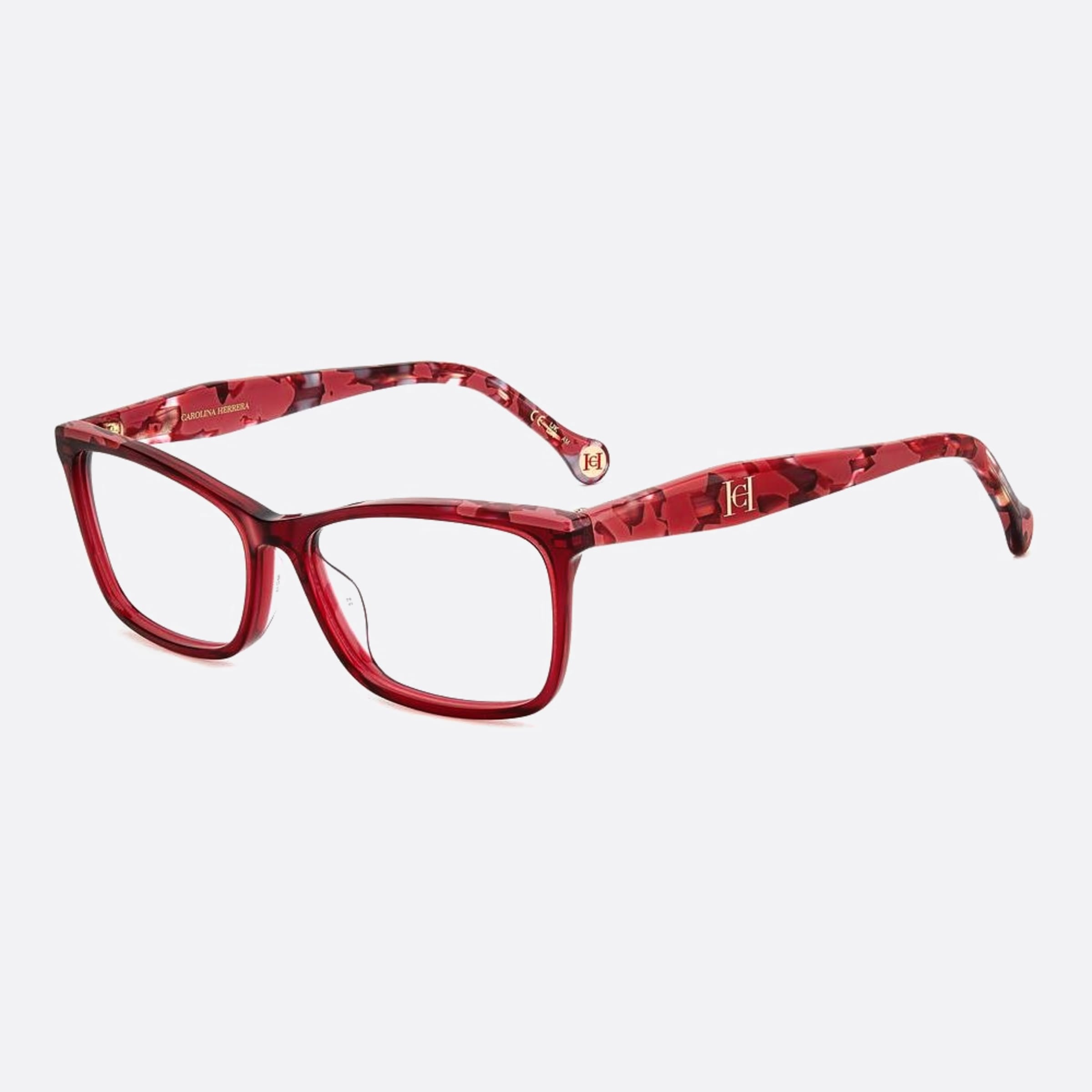 Carolina 56mm Herrera Her 82u Havana Geometric Women Eyeglasses - Side View