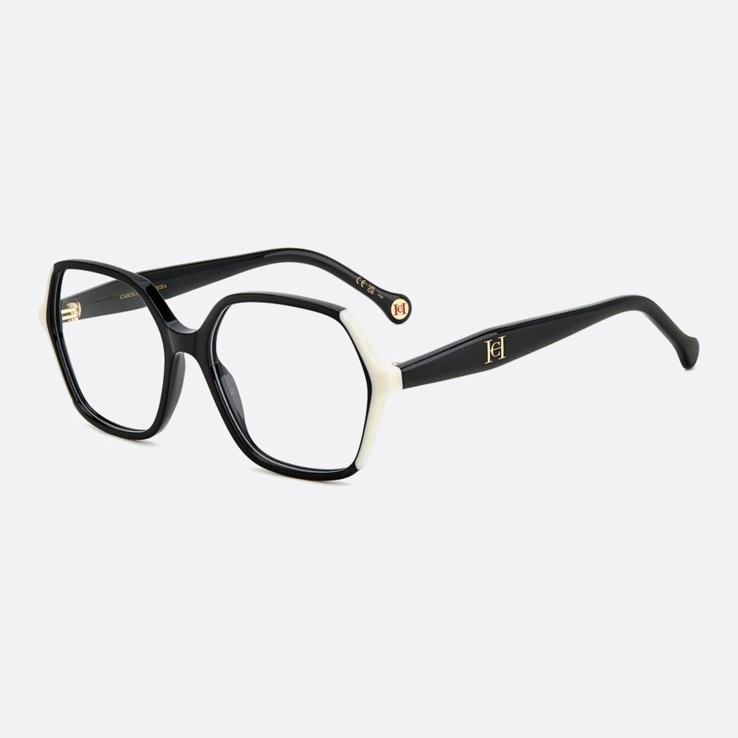 Carolina 54mm Herrera Her 80s Black Geometric Women Eyeglasses - Side View