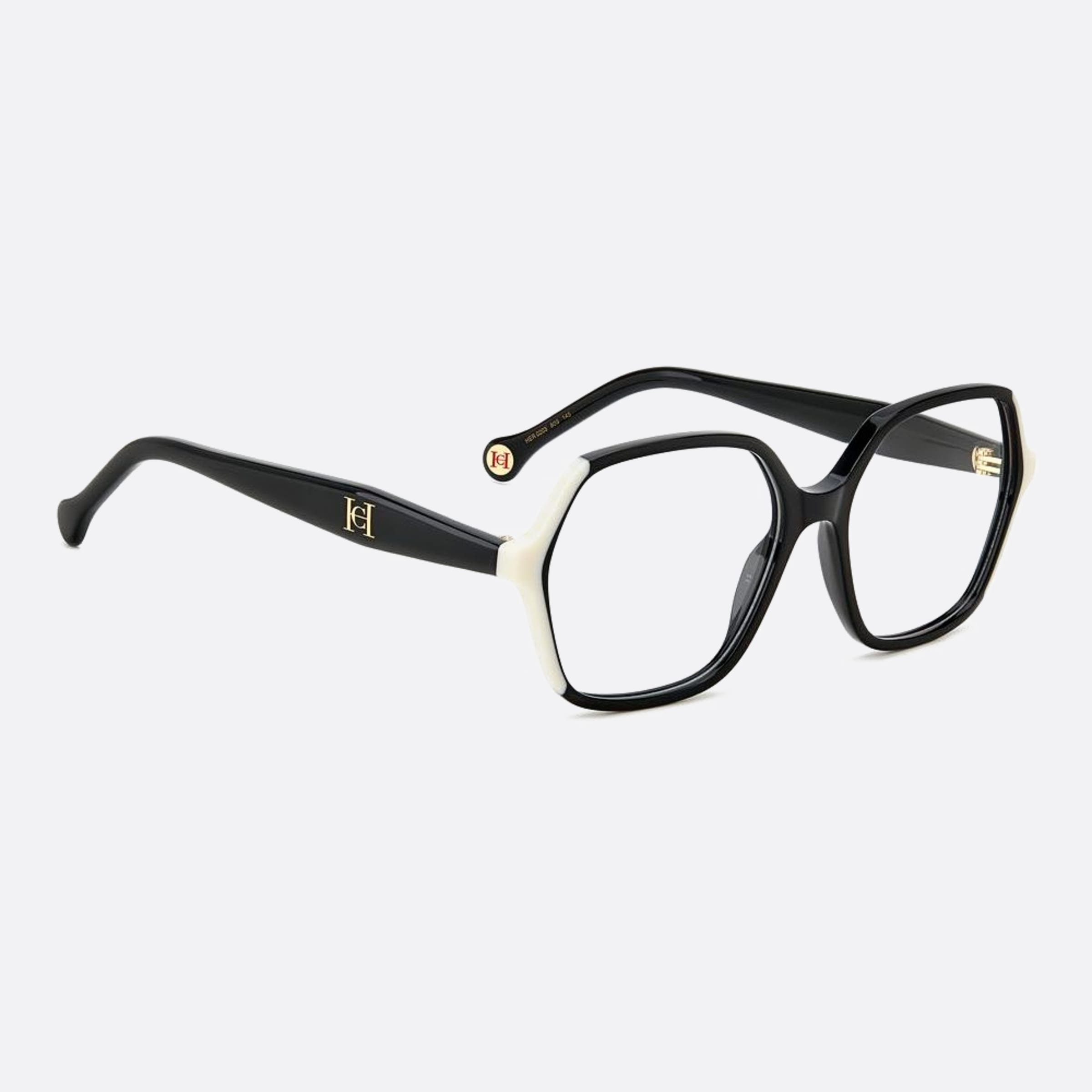 Carolina 54mm Herrera Her 80s Black Geometric Women Eyeglasses - Detail View