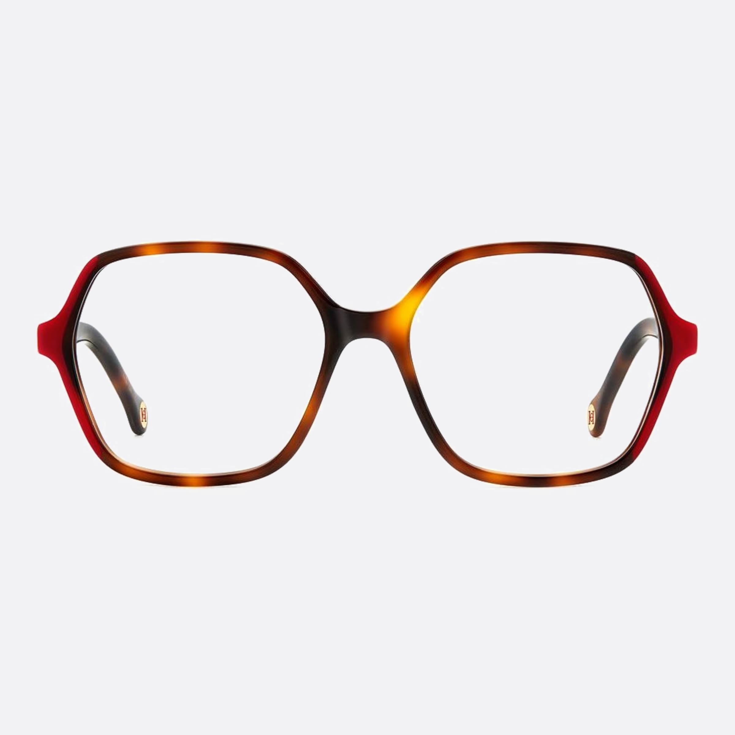 Carolina 54mm Herrera Her O63 Havana Geometric Women Eyeglasses - Main View