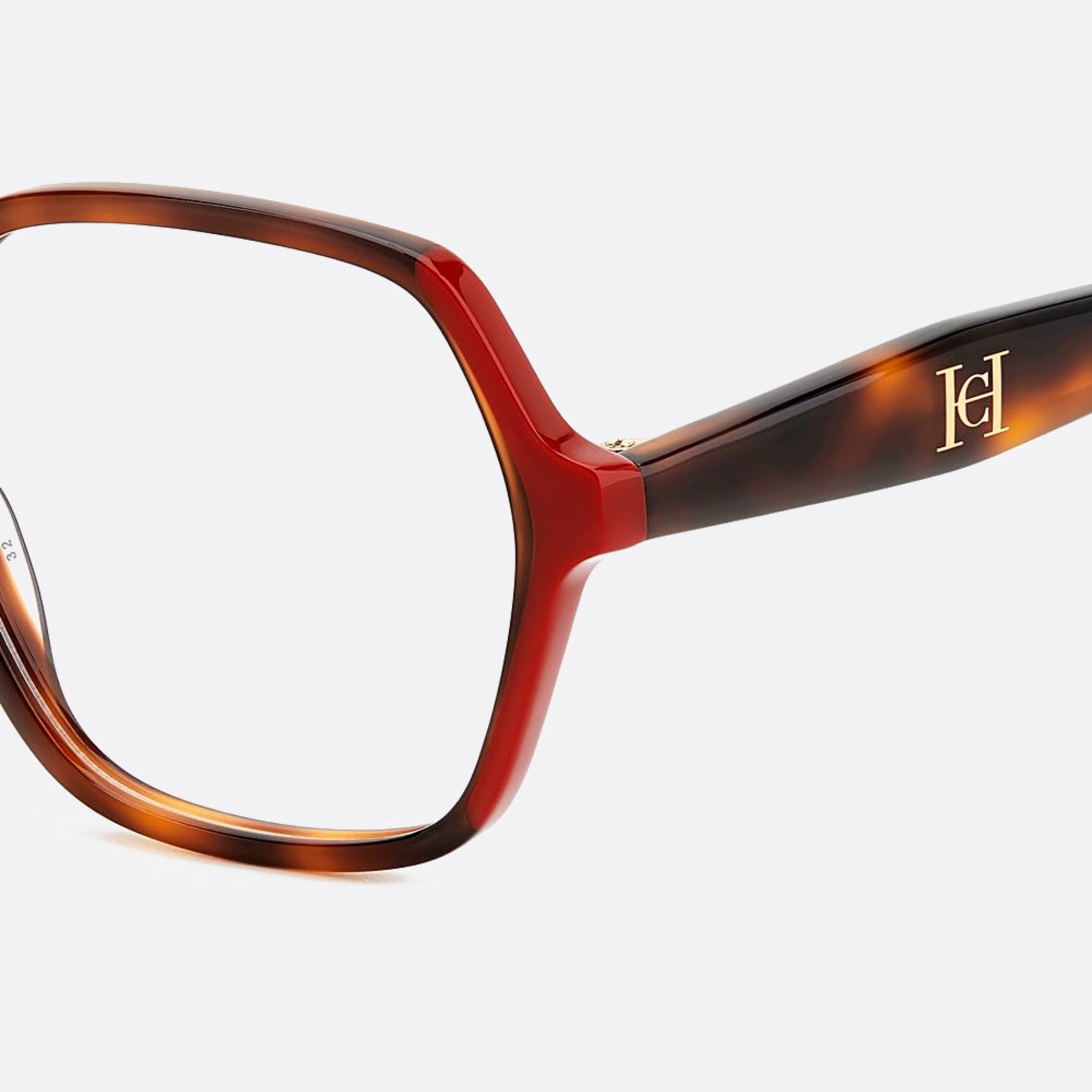 Carolina 54mm Herrera Her O63 Havana Geometric Women Eyeglasses - Detail View