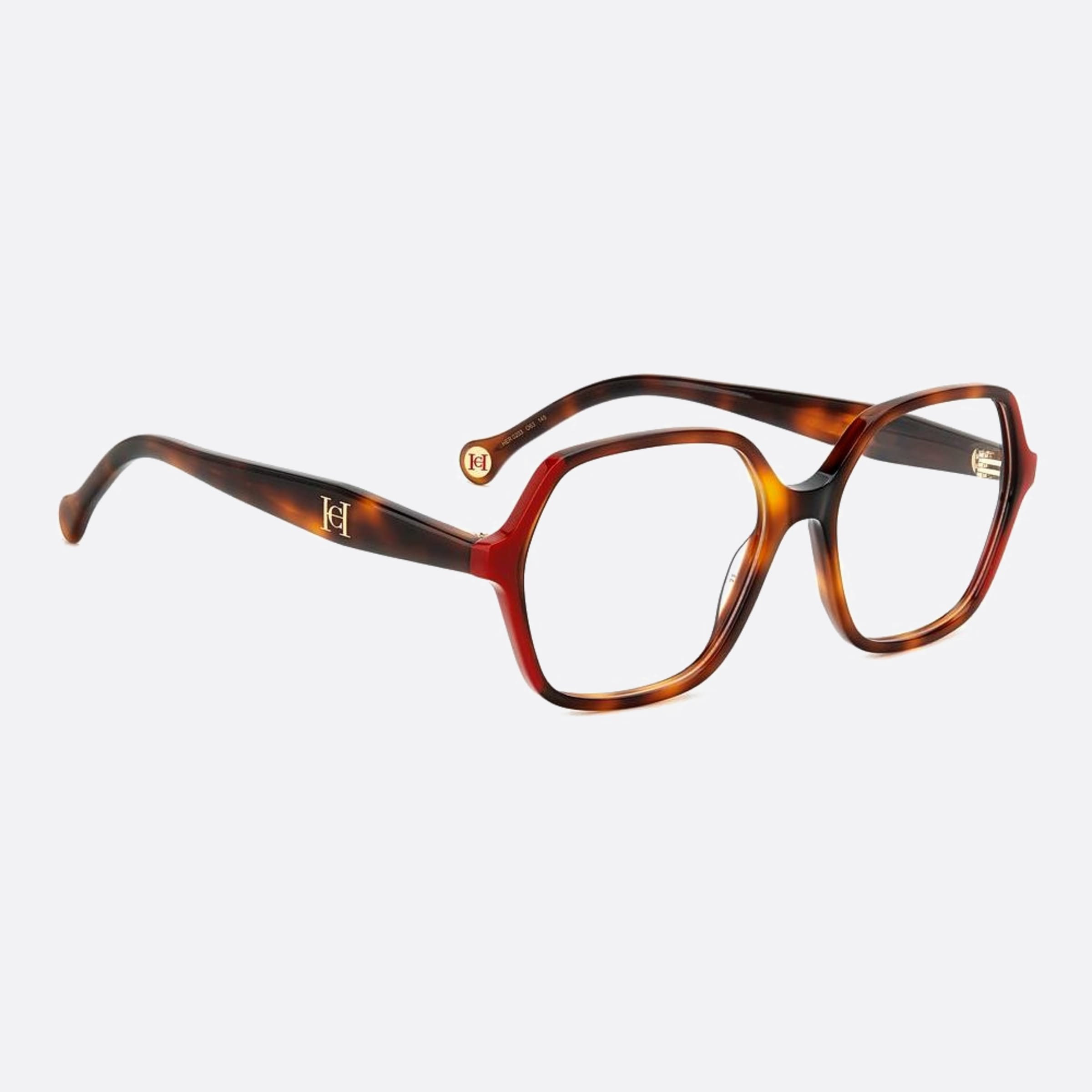 Carolina 54mm Herrera Her O63 Havana Geometric Women Eyeglasses - Lifestyle Shot