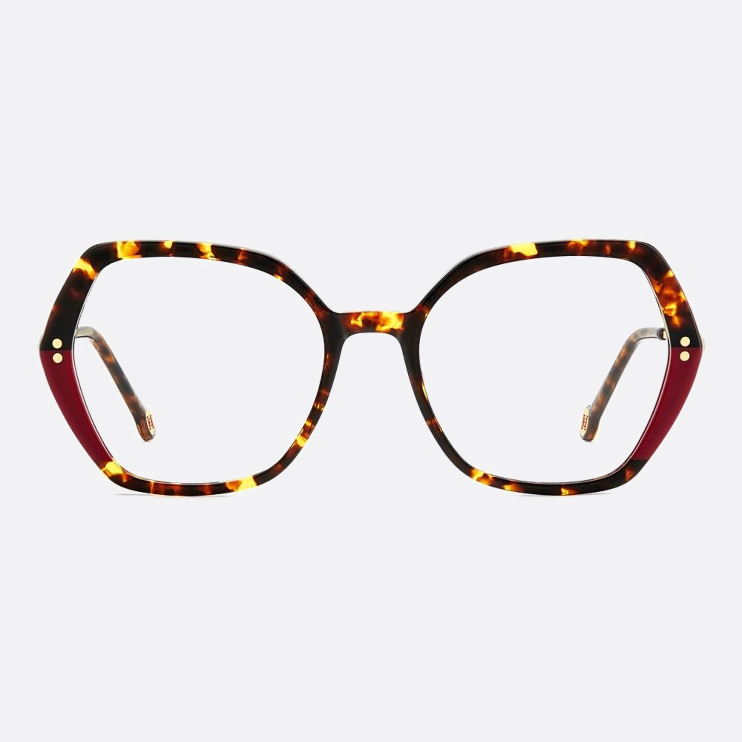 Carolina 53mm Herrera Her O63 Havana Geometric Women Eyeglasses - Main View
