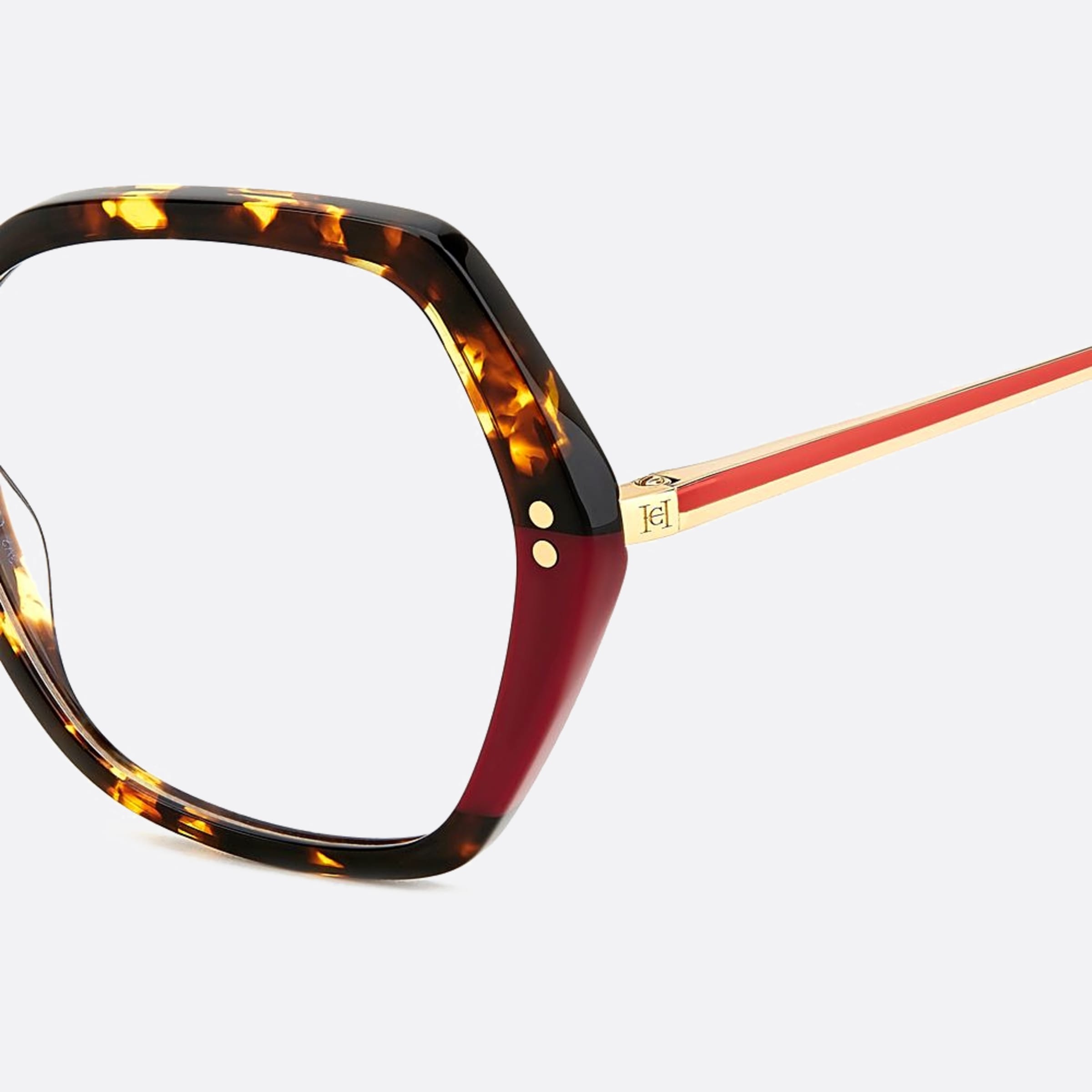 Carolina 53mm Herrera Her O63 Havana Geometric Women Eyeglasses - Lifestyle Shot