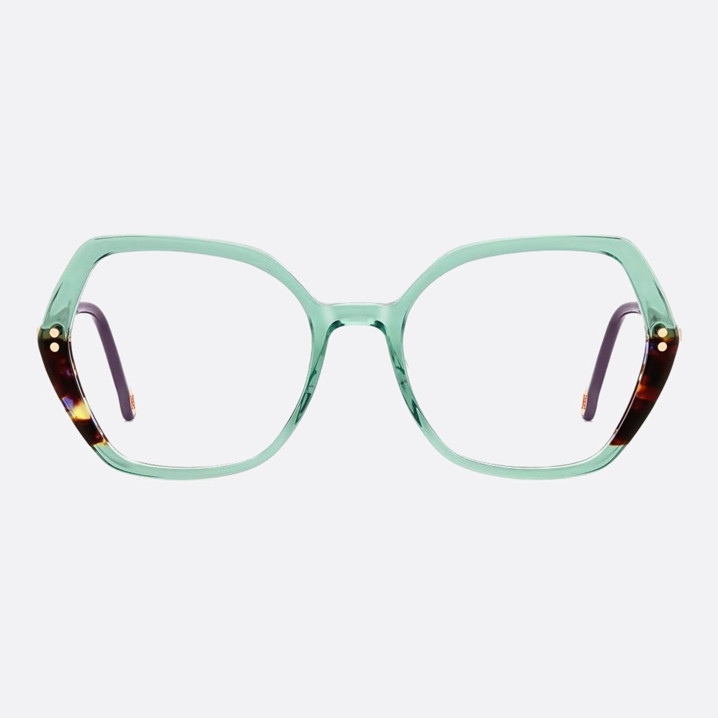 Carolina 53mm Herrera Her Xgw Green Geometric Women Eyeglasses - Main View