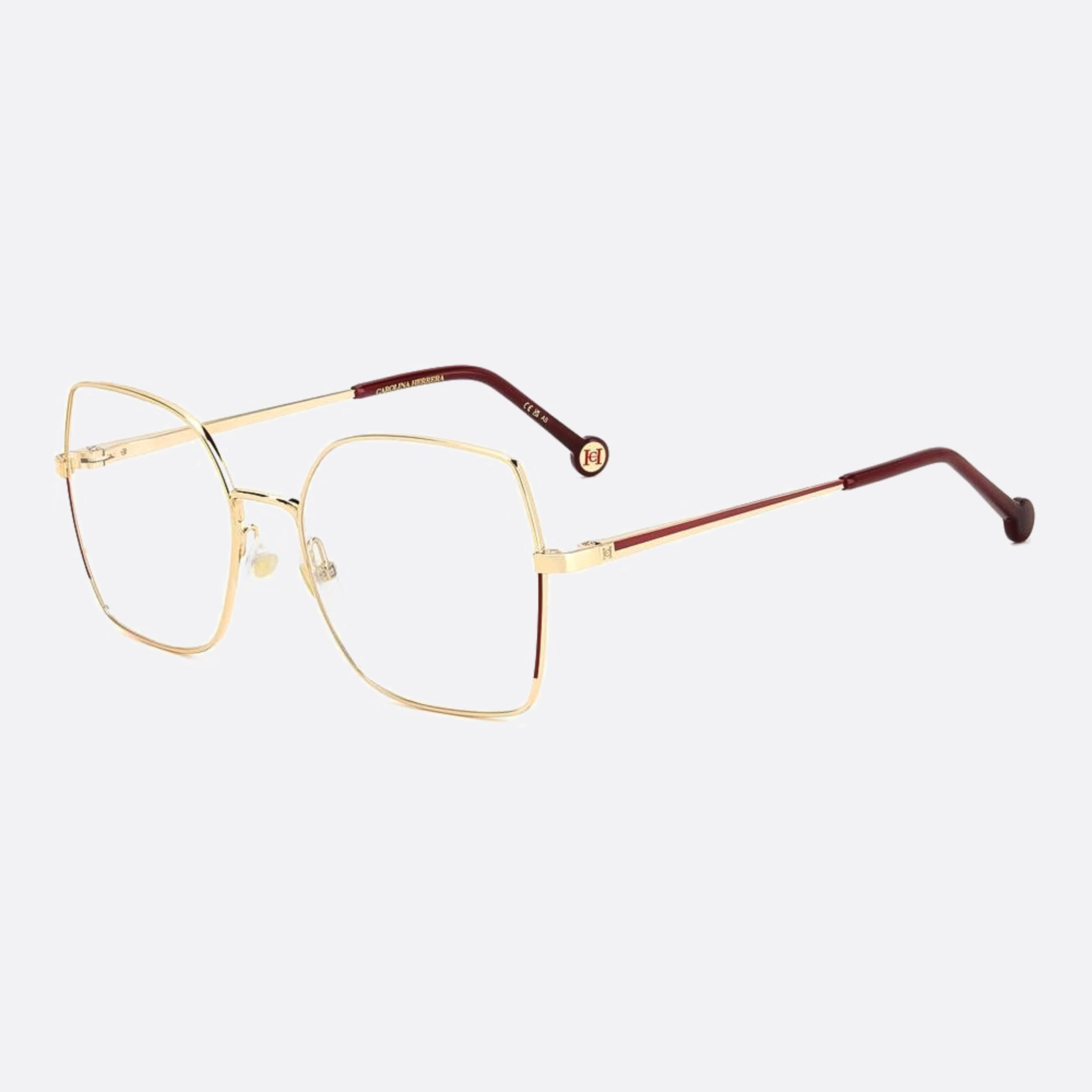 Carolina 55mm Herrera Her 6k3 Gold Squared Women Eyeglasses - Side View