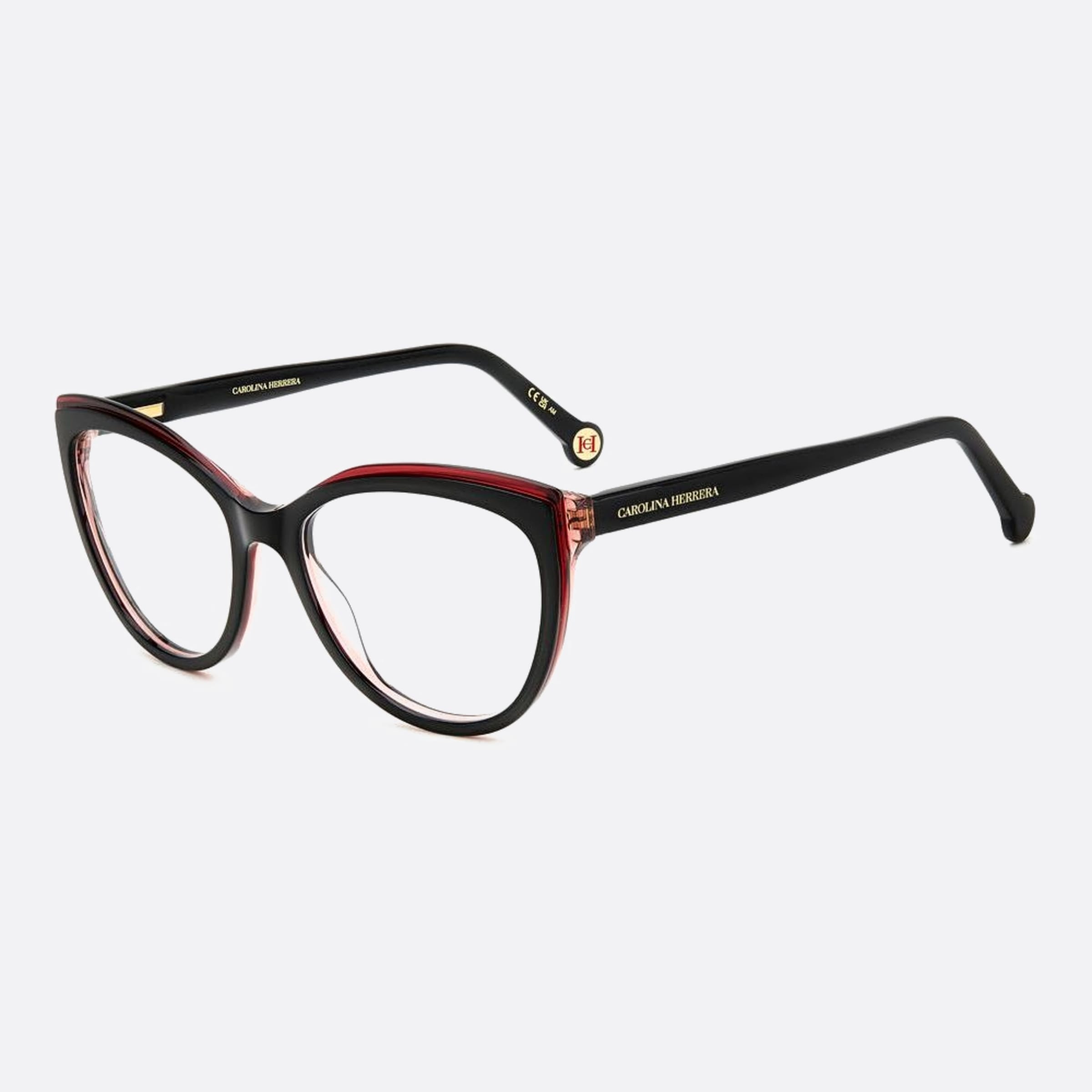 Carolina 53mm Herrera Her 3h2 Black Cat Eye Women Eyeglasses - Side View