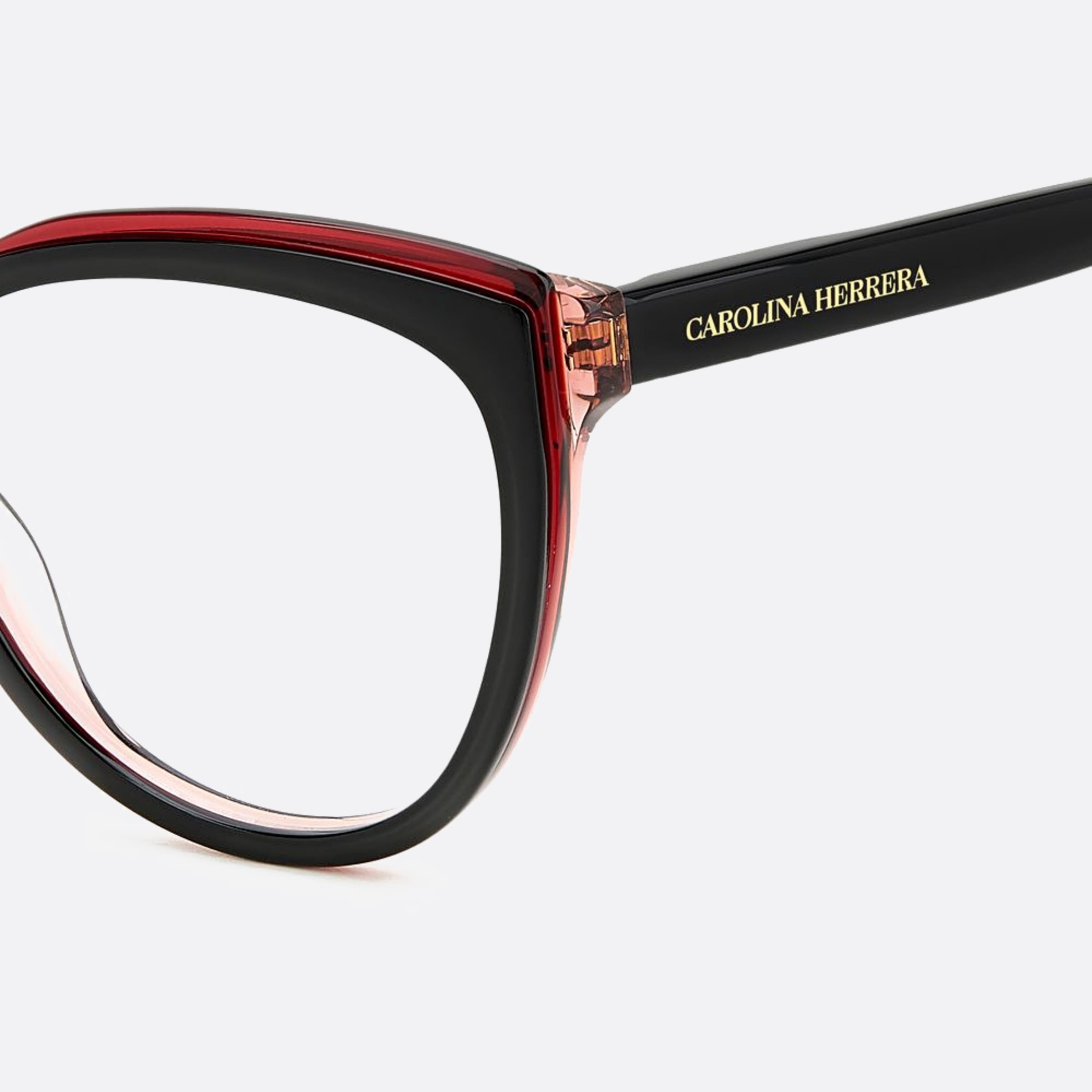 Carolina 53mm Herrera Her 3h2 Black Cat Eye Women Eyeglasses - Detail View