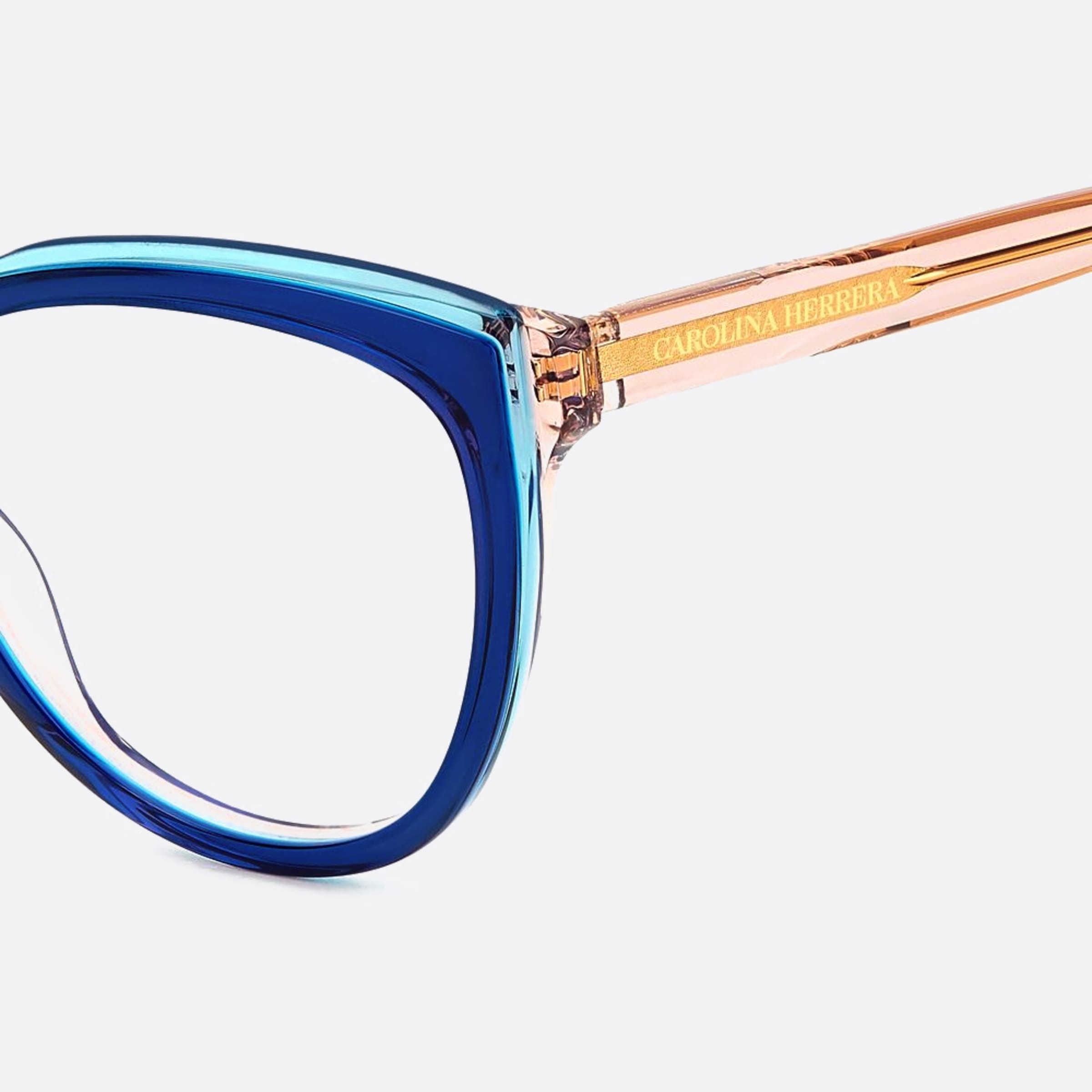 Carolina 53mm Herrera Her Br0 Blue Cat Eye Women Eyeglasses - Detail View