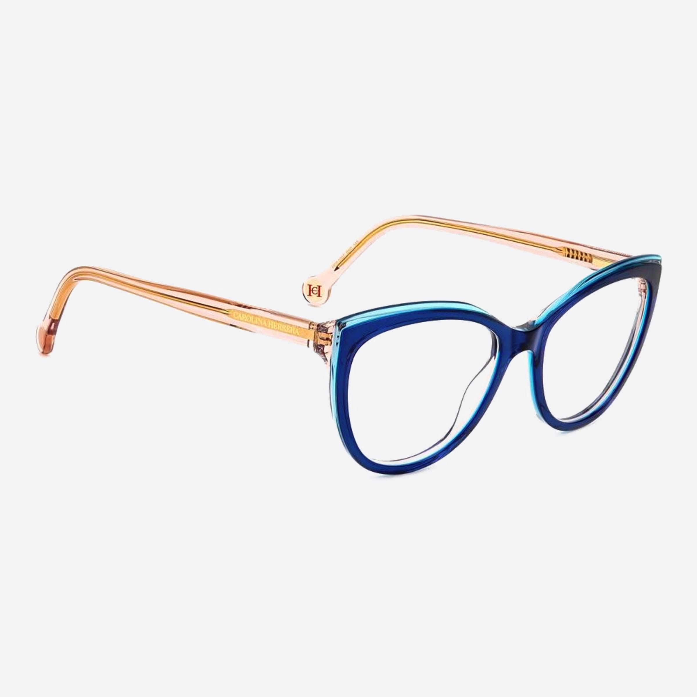 Carolina 53mm Herrera Her Br0 Blue Cat Eye Women Eyeglasses - Additional Angle
