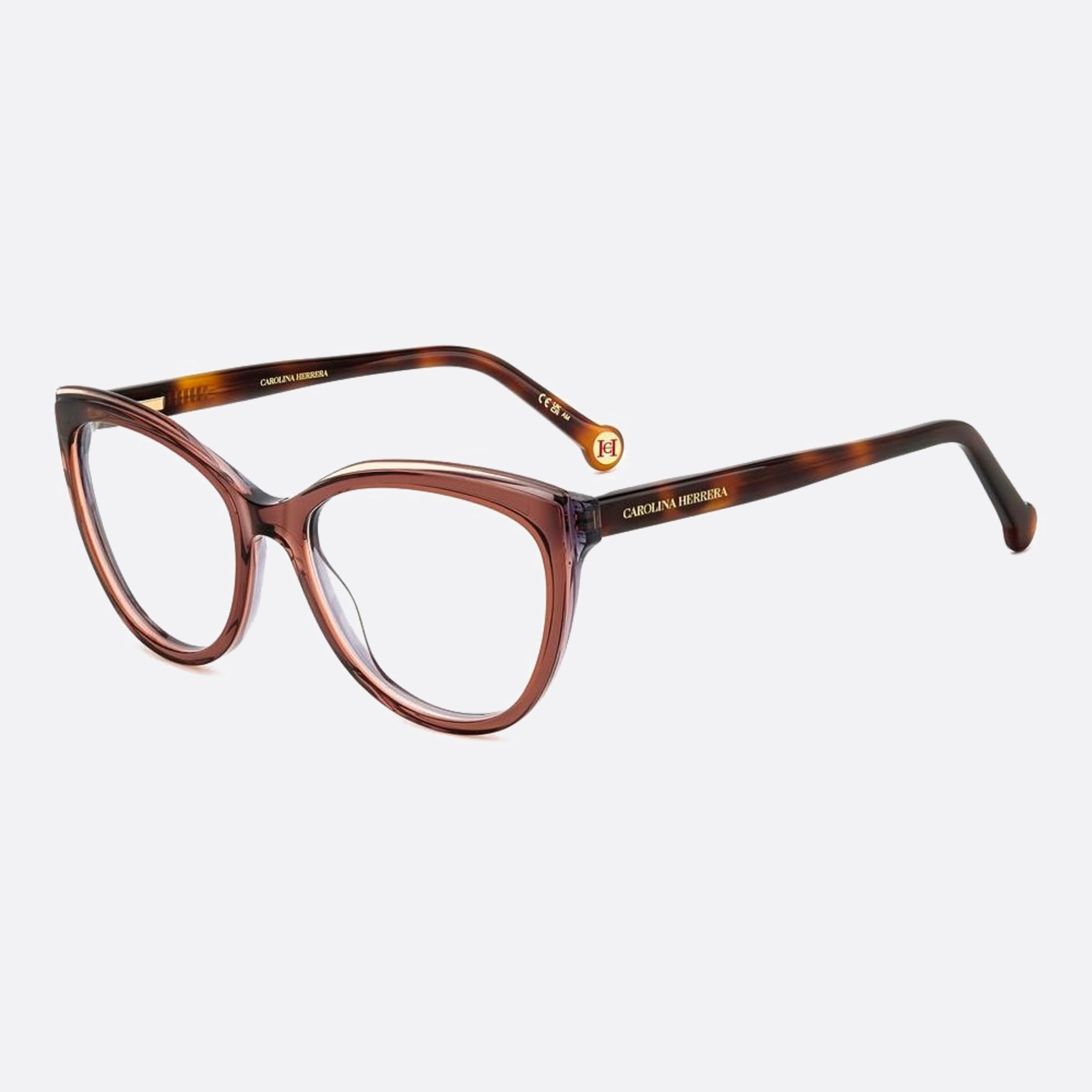 Carolina 53mm Herrera Her Nux Grey Cat Eye Women Eyeglasses - Side View