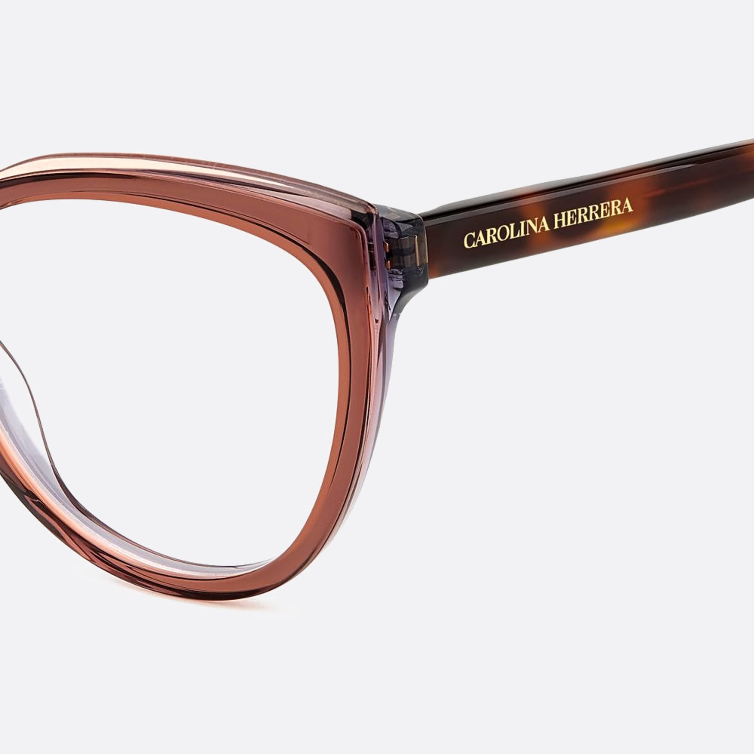 Carolina 53mm Herrera Her Nux Grey Cat Eye Women Eyeglasses - Detail View