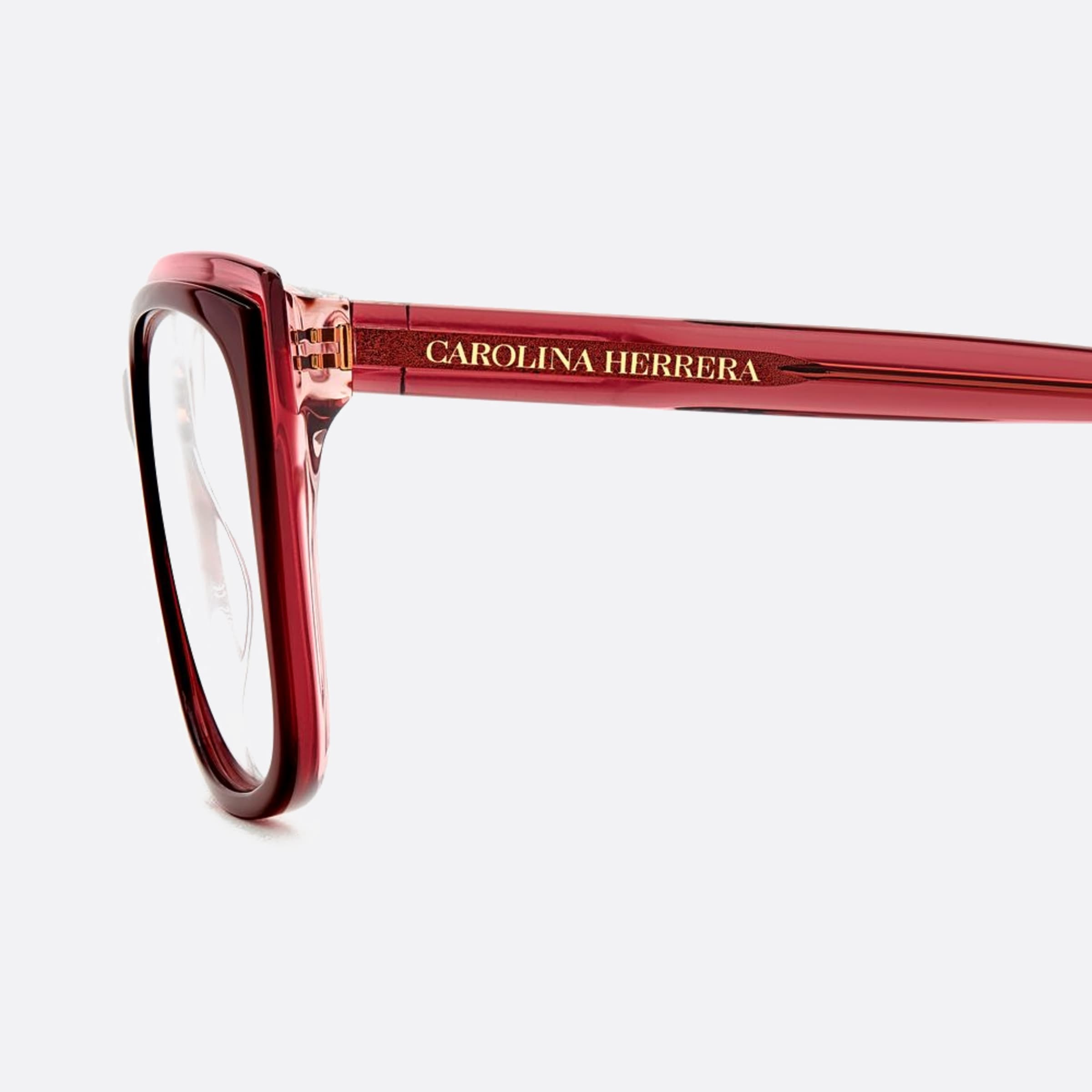 Carolina 55mm Herrera Her C8c Red Geometric Women Eyeglasses - Detail View