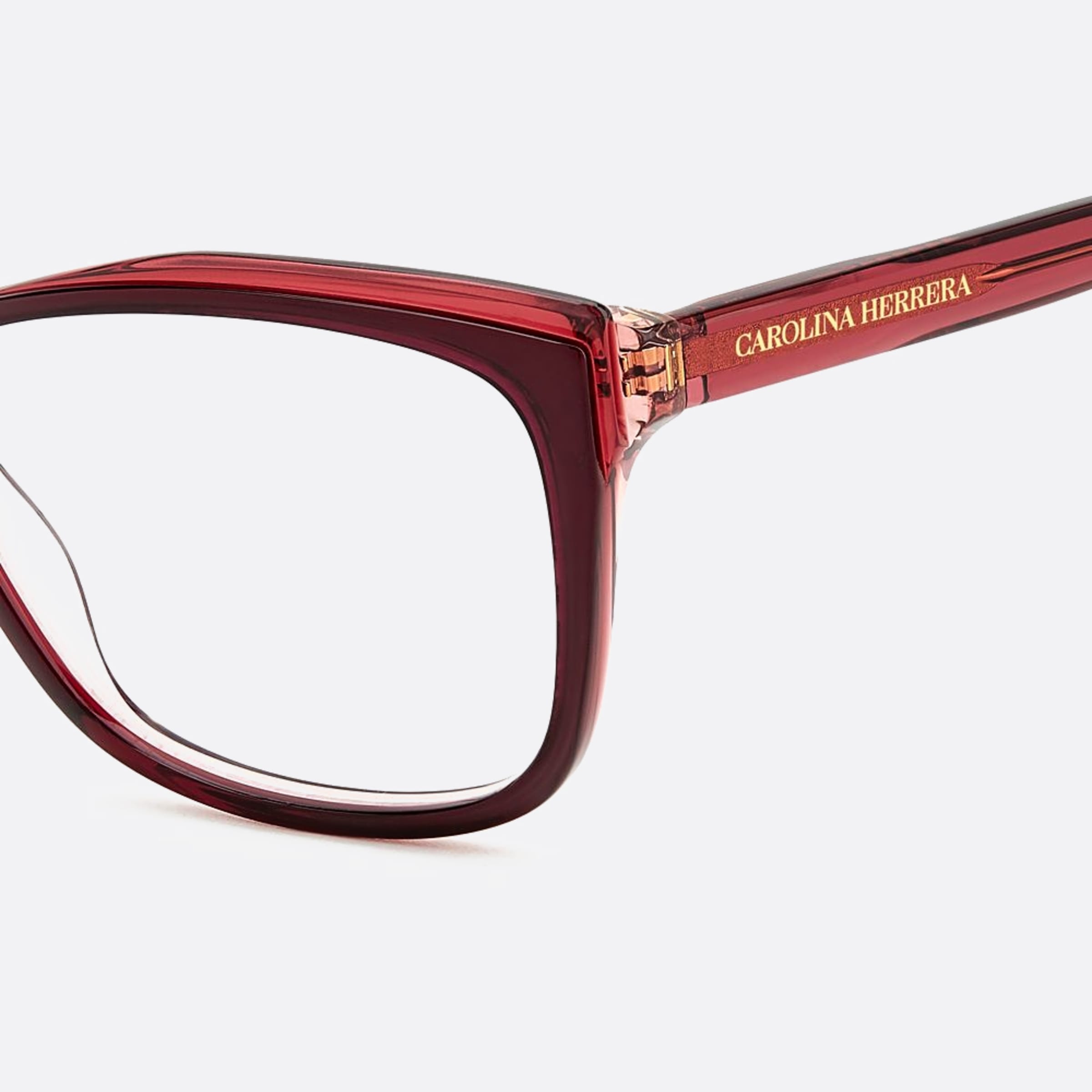 Carolina 55mm Herrera Her C8c Red Geometric Women Eyeglasses - Additional Angle