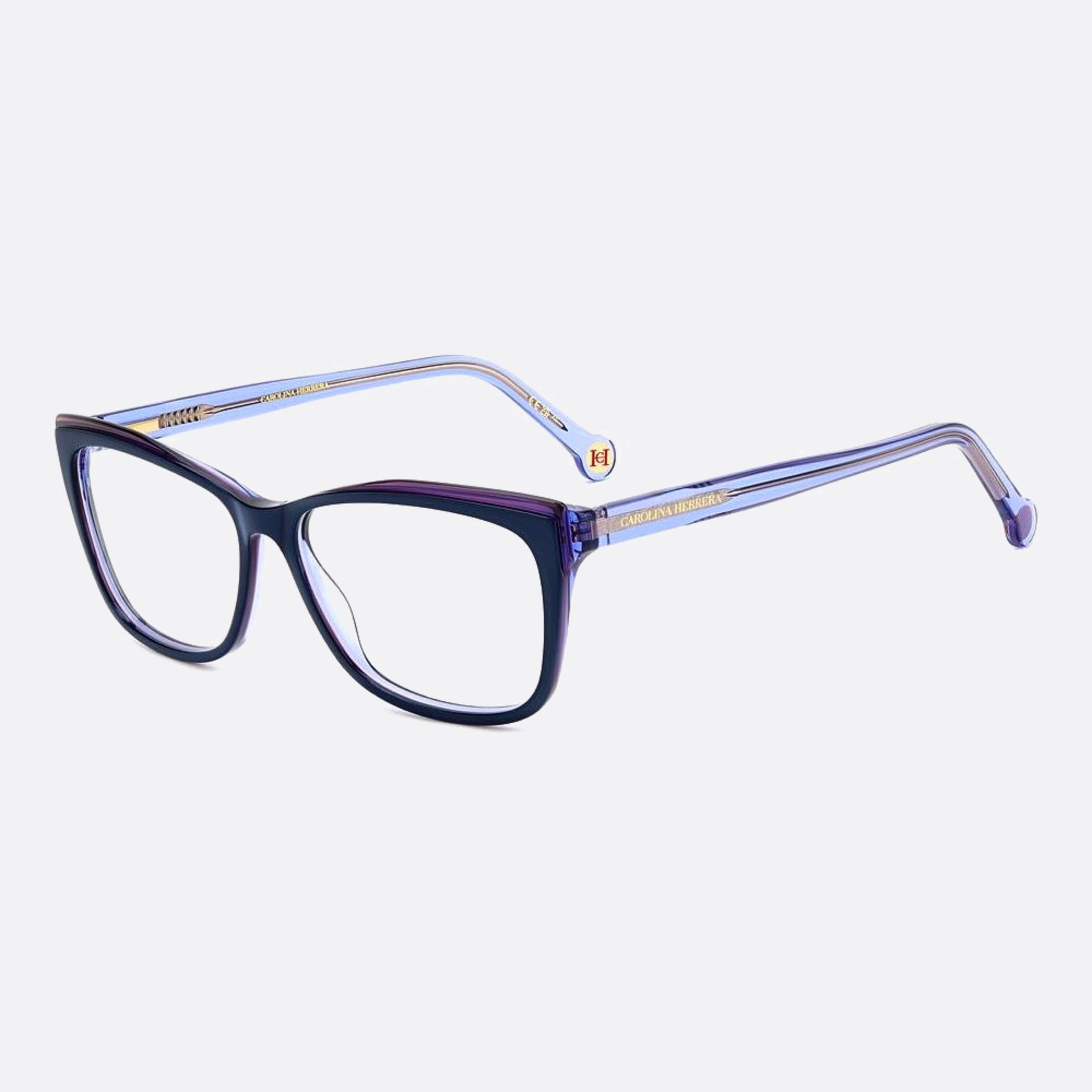 Carolina 55mm Herrera Her Woi Violet Geometric Women Eyeglasses - Side View