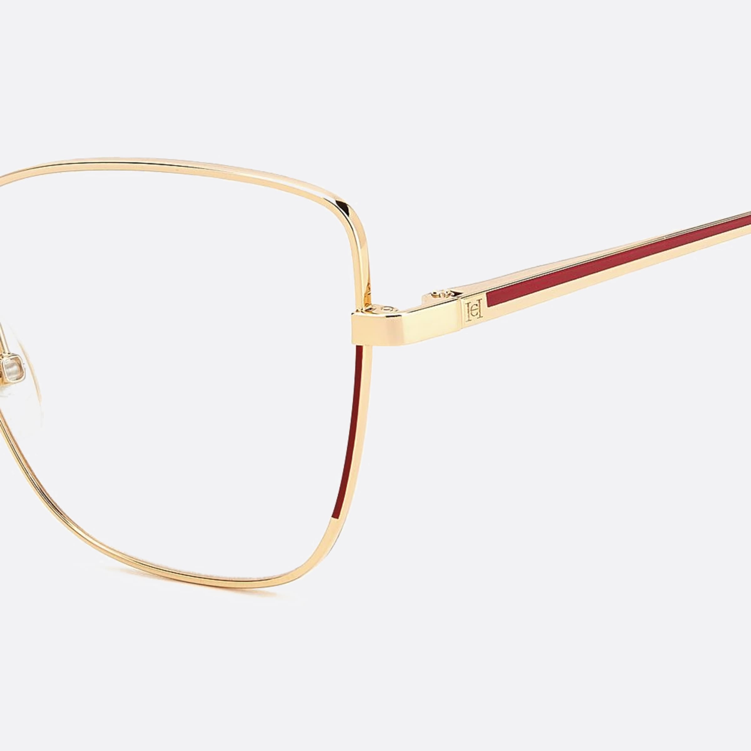 Carolina 56mm Herrera Her 6k3 Gold Geometric Women Eyeglasses - Detail View