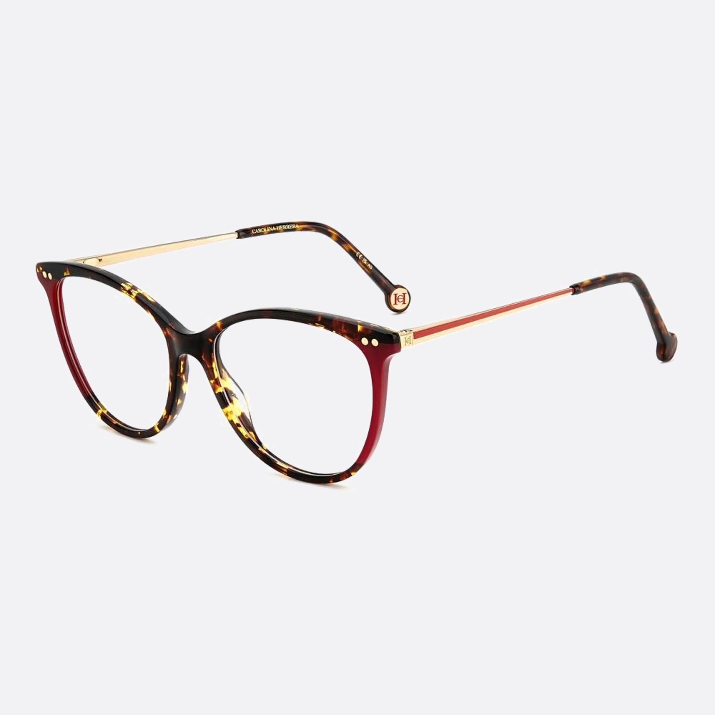 Carolina 52mm Herrera Her O63 Havana Butterfly Women Eyeglasses - Side View