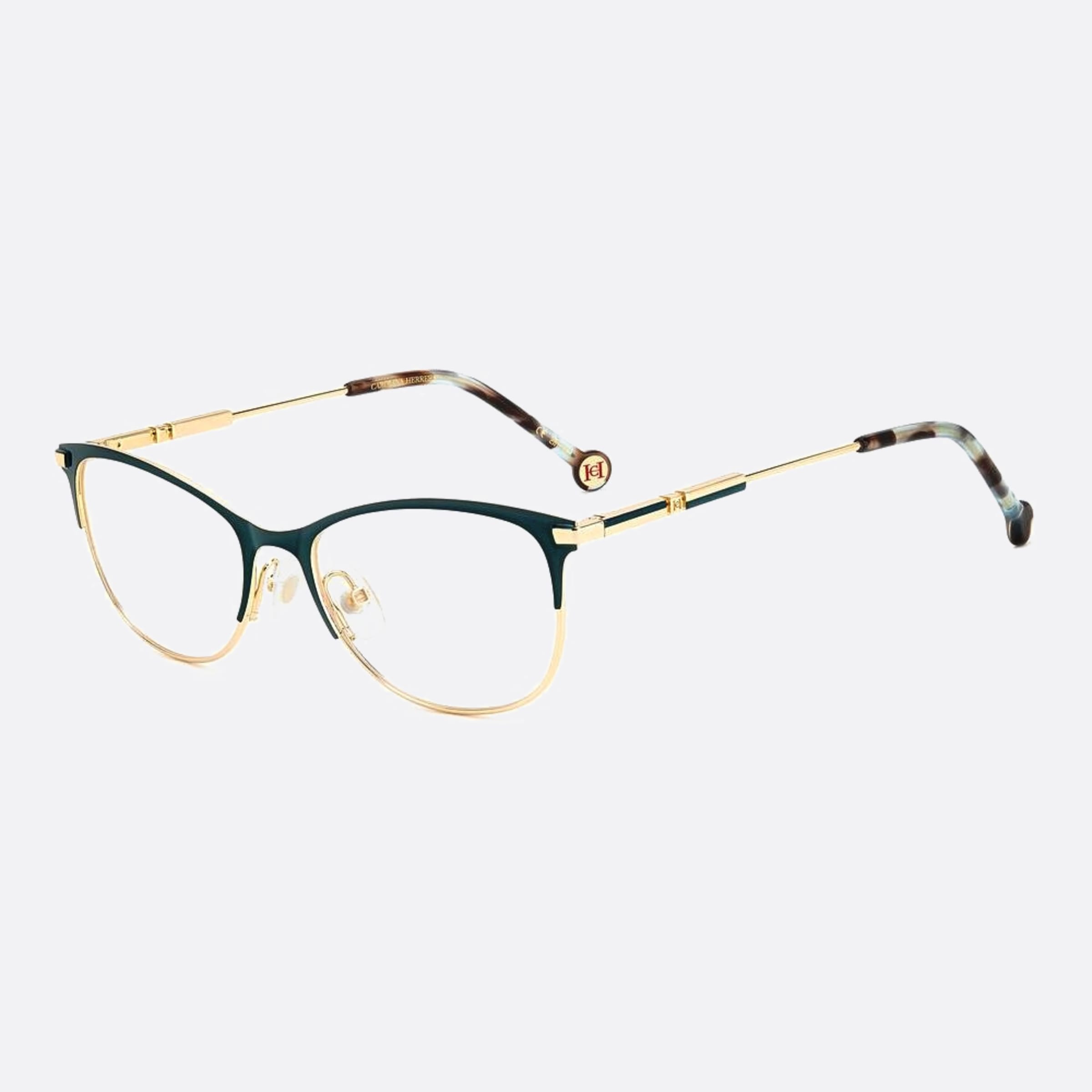 Carolina 53mm Herrera Her Pef Gold Cat Eye Women Eyeglasses - Side View