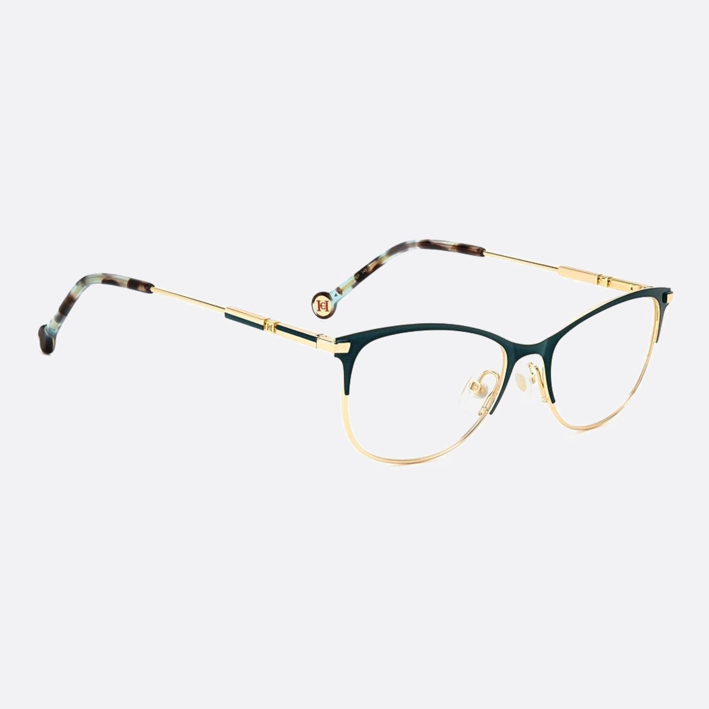 Carolina 53mm Herrera Her Pef Gold Cat Eye Women Eyeglasses - Detail View