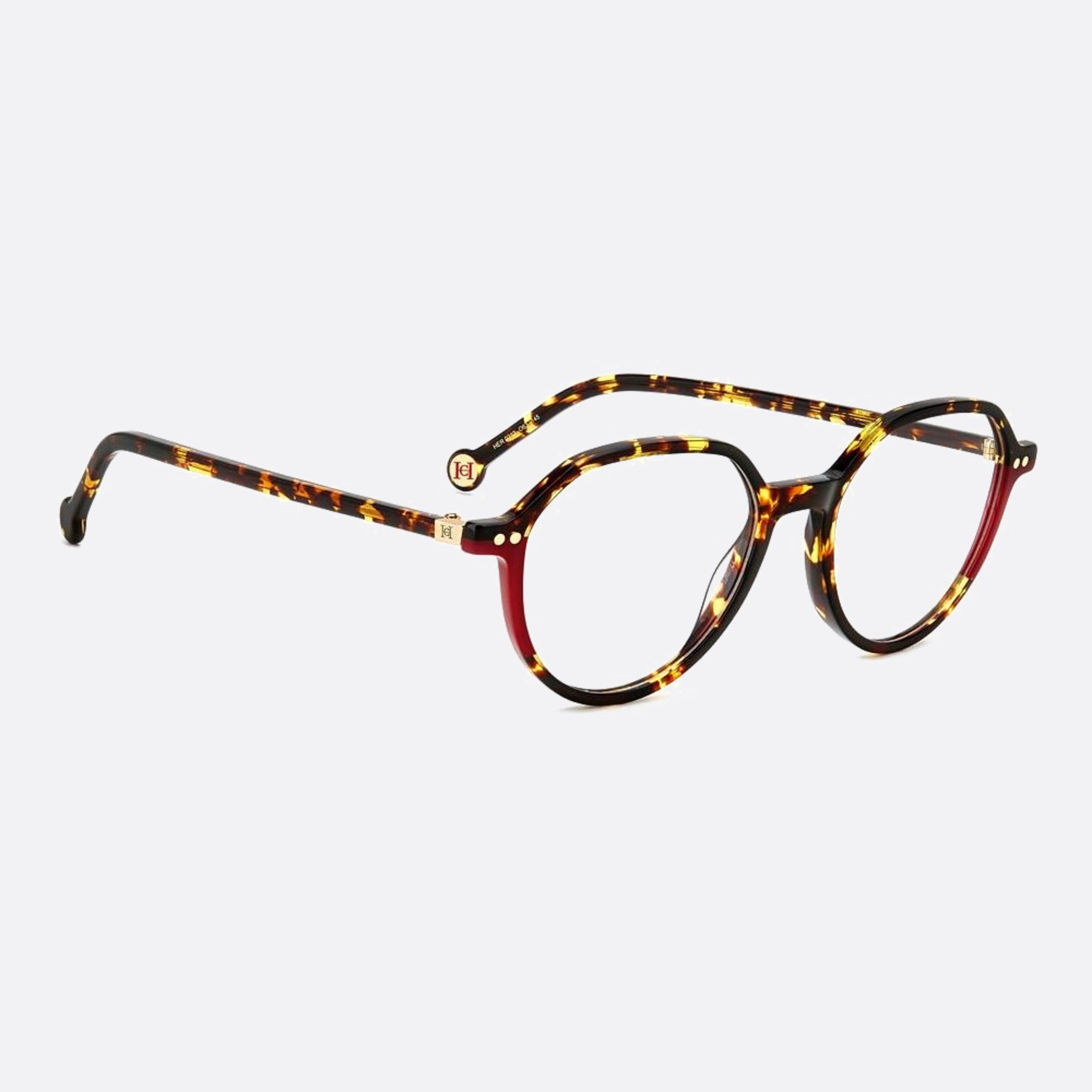 Carolina 50mm Herrera Her O63 Havana Geometric Women Eyeglasses - Detail View