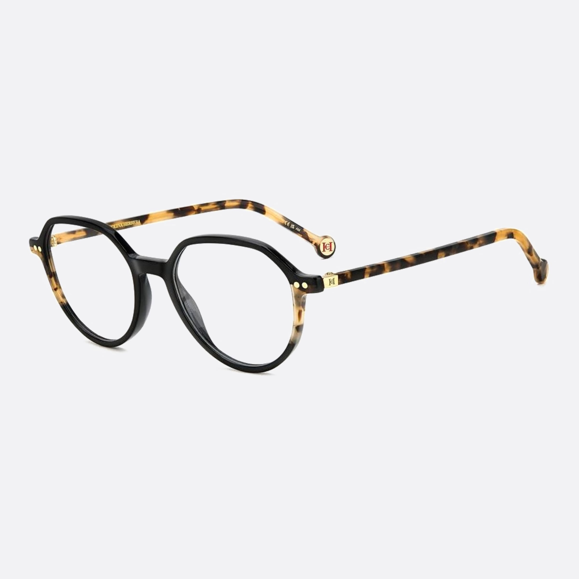 Carolina 50mm Herrera Her Wr7 Havana Geometric Women Eyeglasses - Side View