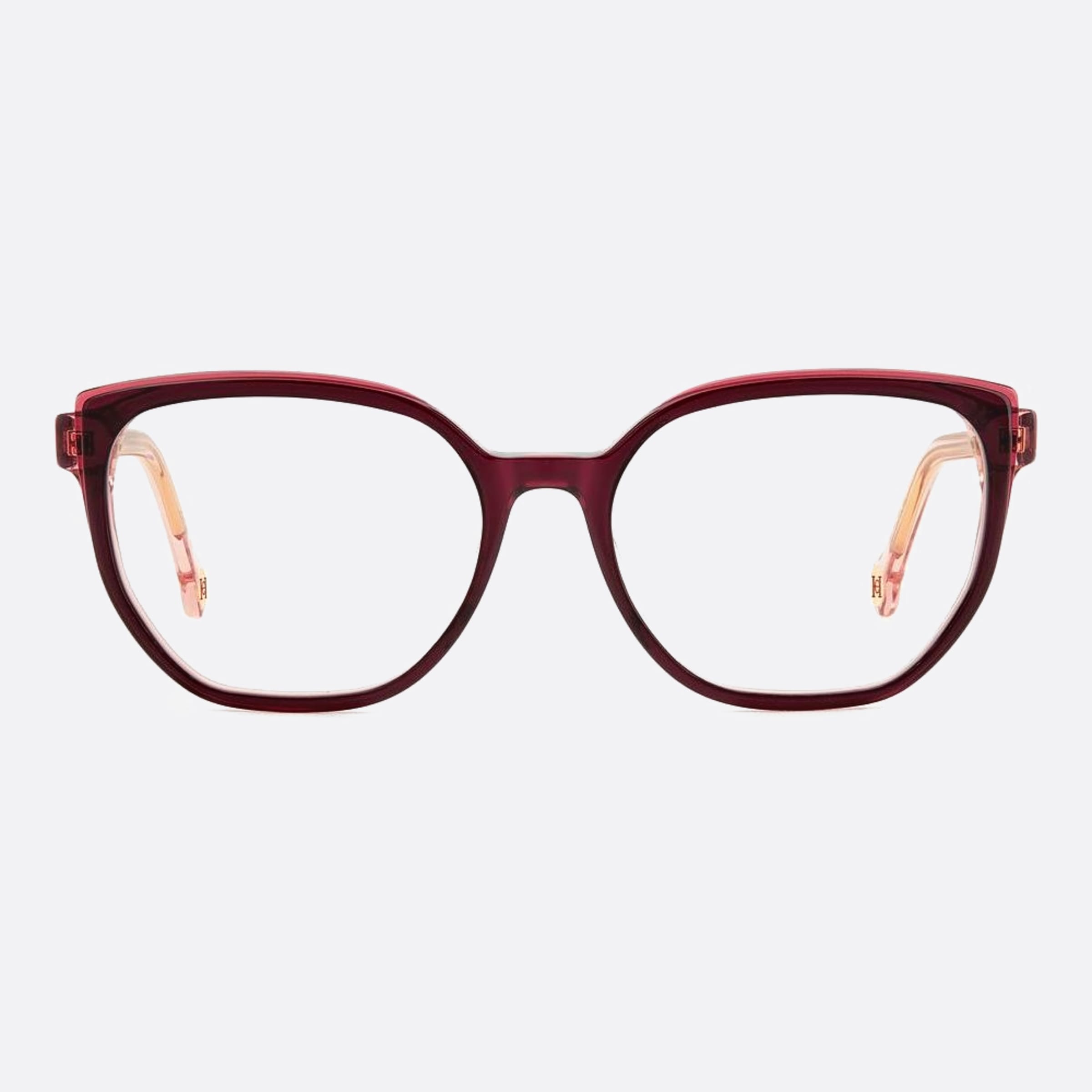 Carolina 52mm Herrera Her 0t5 Red Geometric Women Eyeglasses - Main View