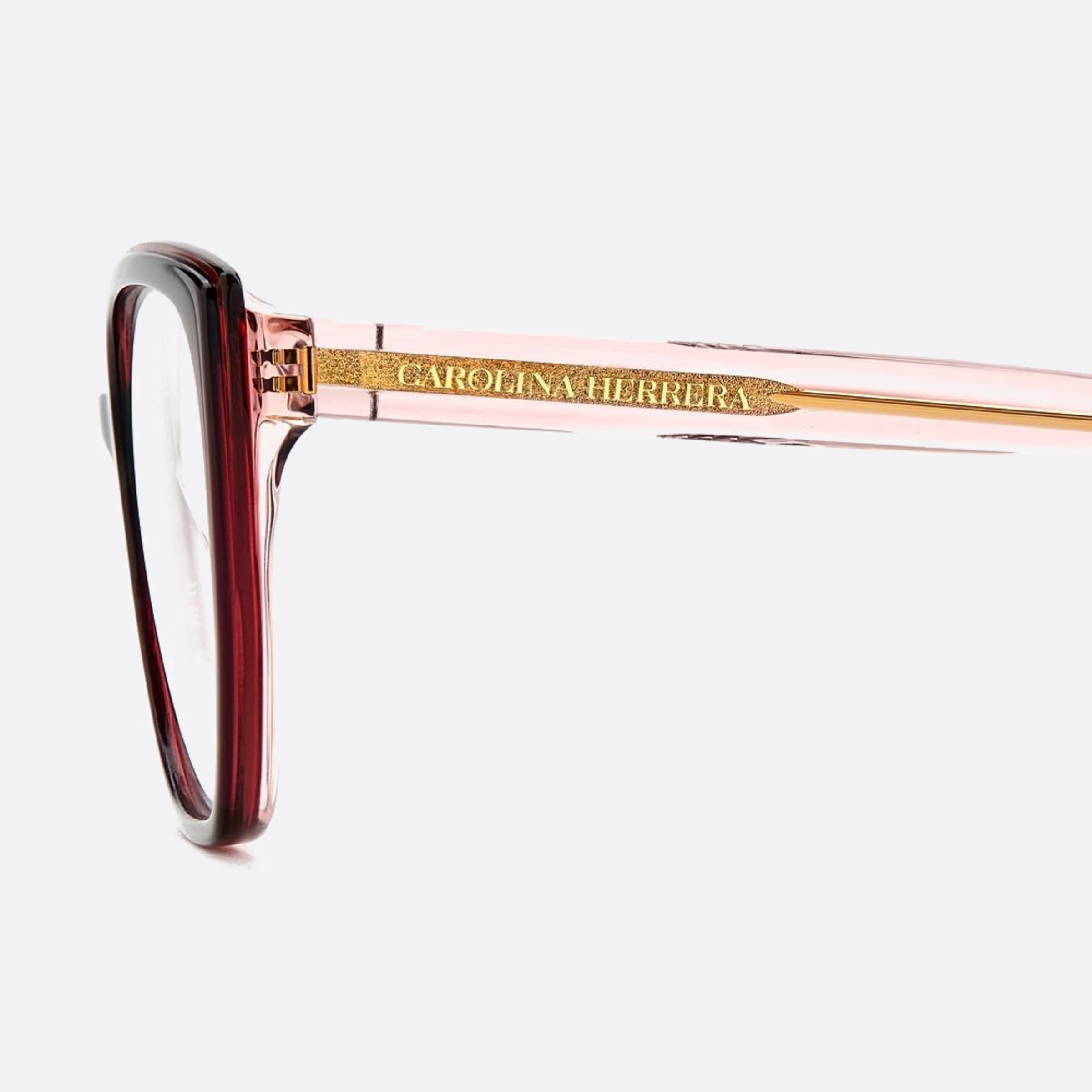 Carolina 52mm Herrera Her 0t5 Red Geometric Women Eyeglasses - Detail View