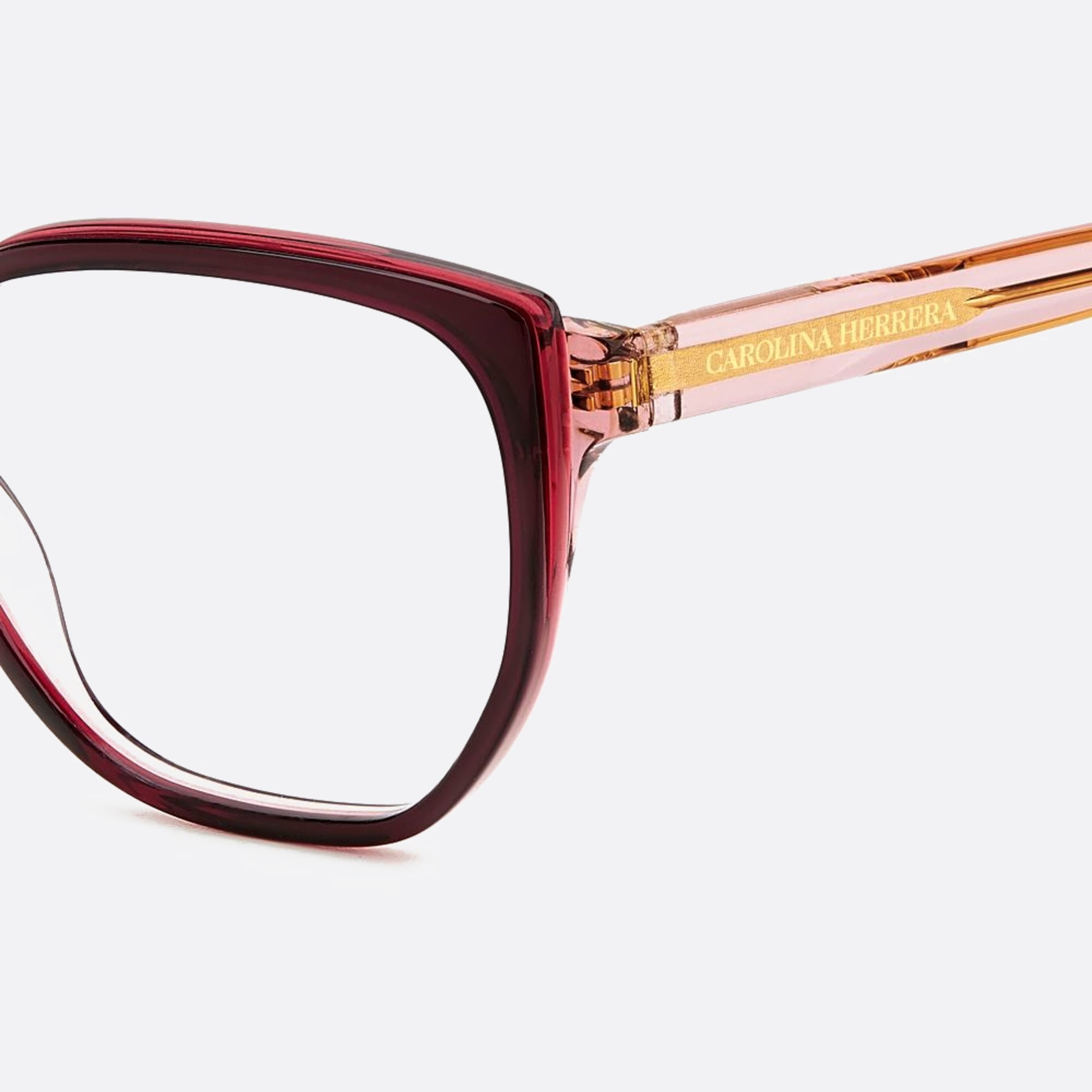 Carolina 52mm Herrera Her 0t5 Red Geometric Women Eyeglasses - Lifestyle Shot