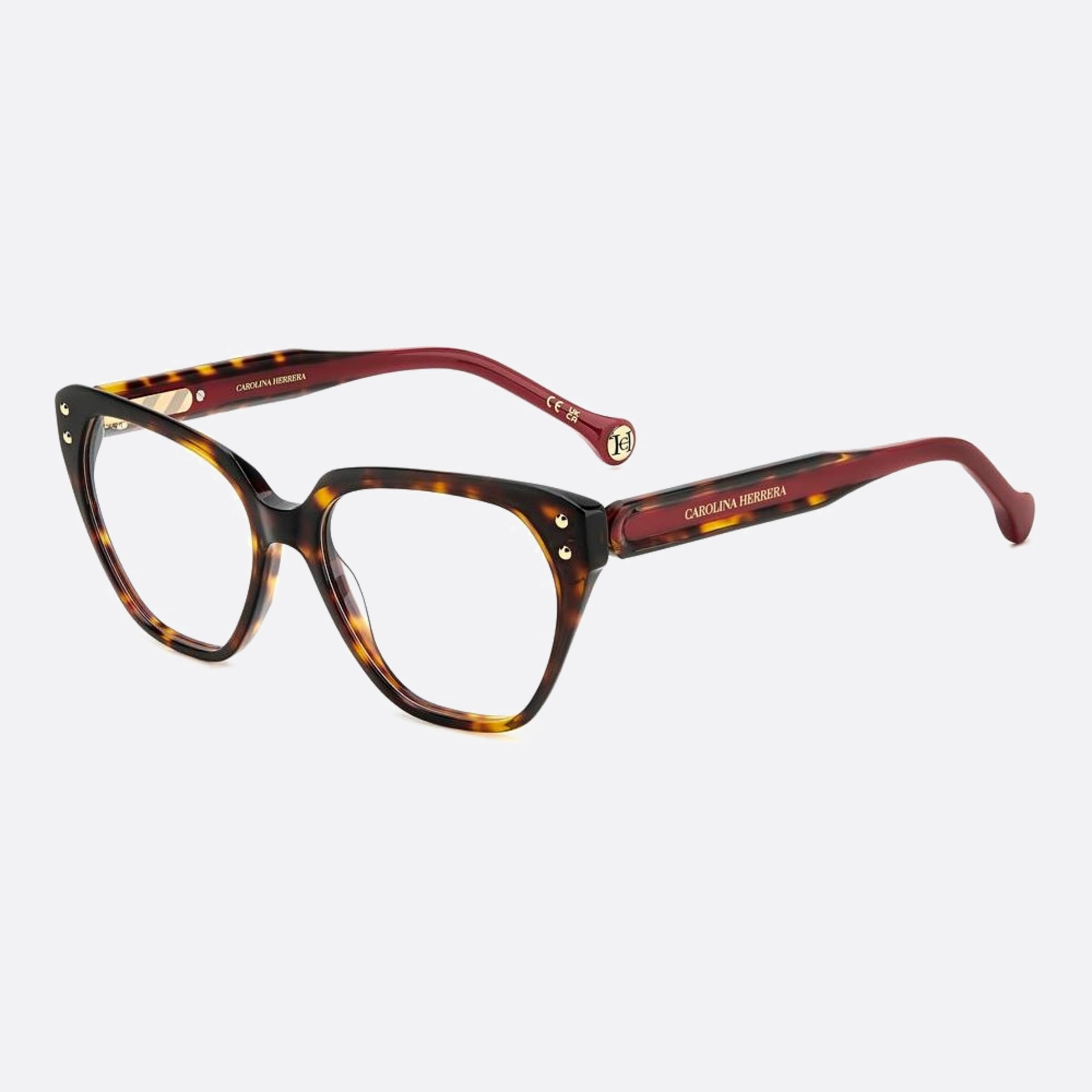 Carolina 52mm Herrera Her O63 Red Squared Women Eyeglasses - Side View