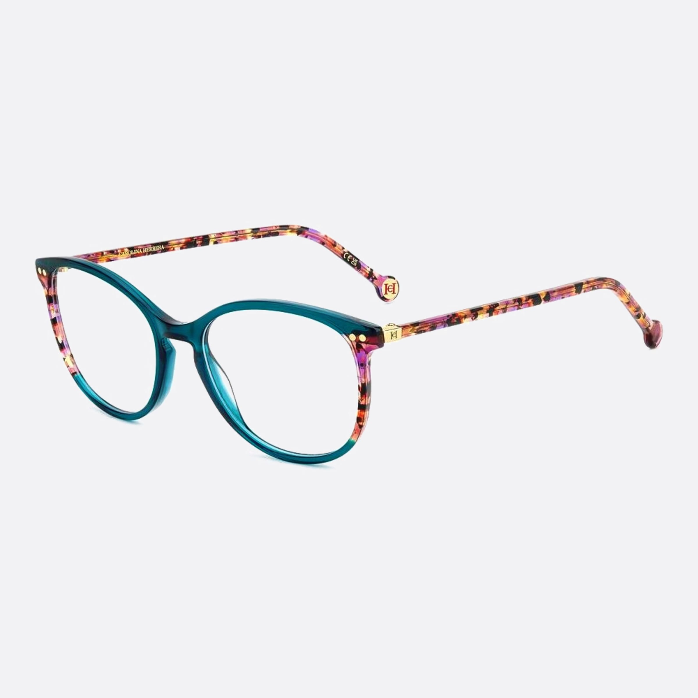 Carolina 53mm Herrera Her 1ed Green Squared Women Eyeglasses - Side View