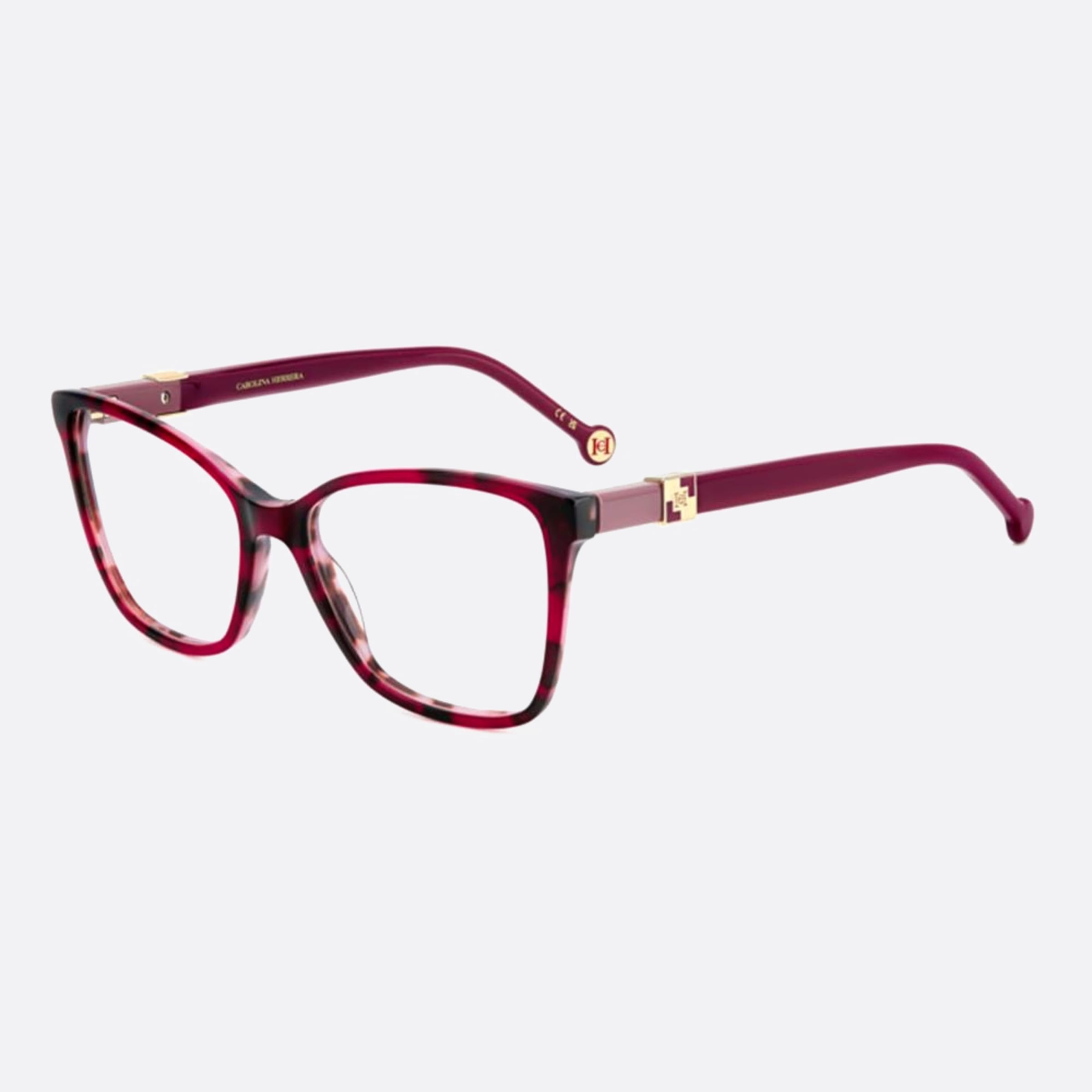 Carolina 55mm Herrera Her Ht8 Pink Rectangle Women Eyeglasses - Side View