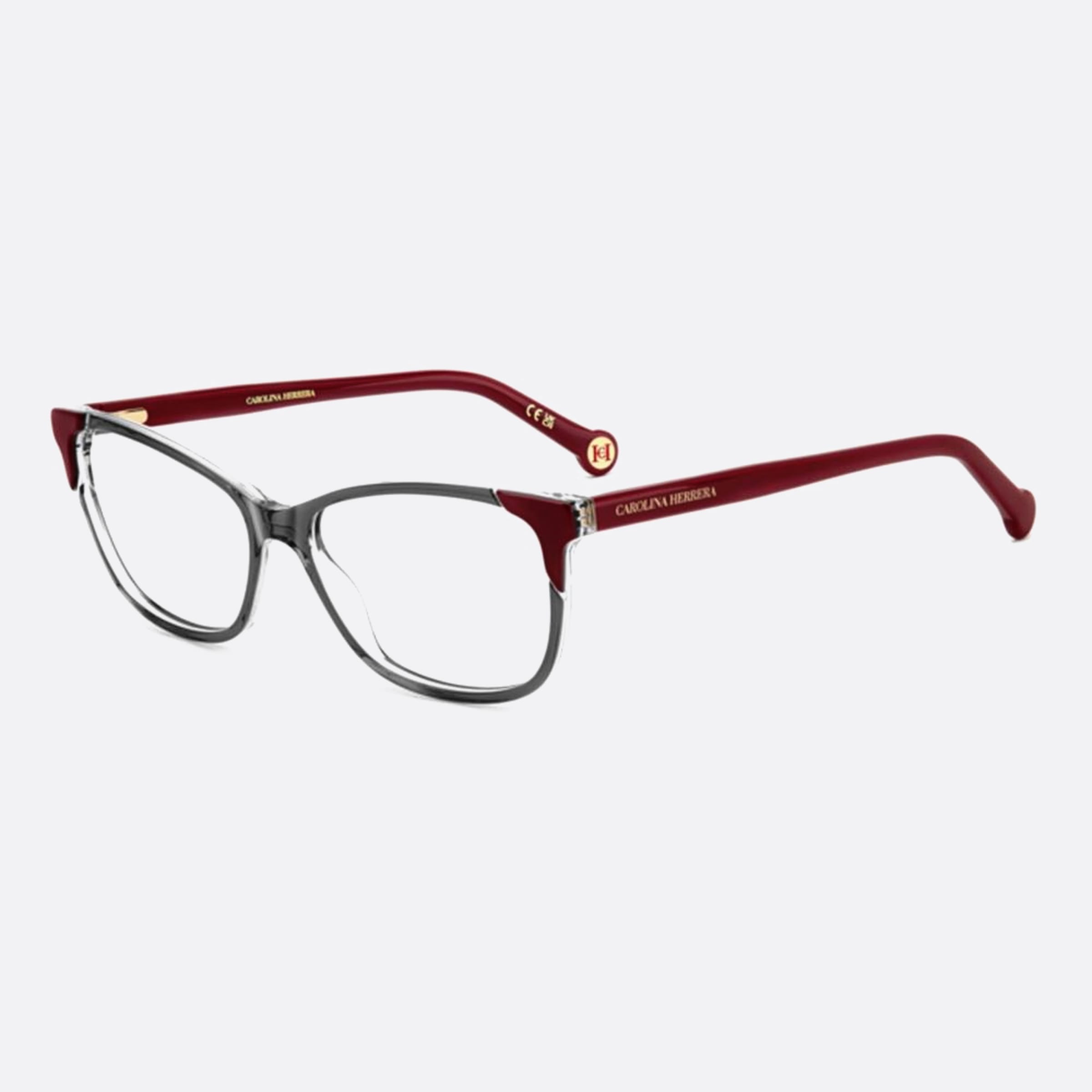 Carolina 55mm Herrera Her Grey Rectangle Women Eyeglasses - Side View
