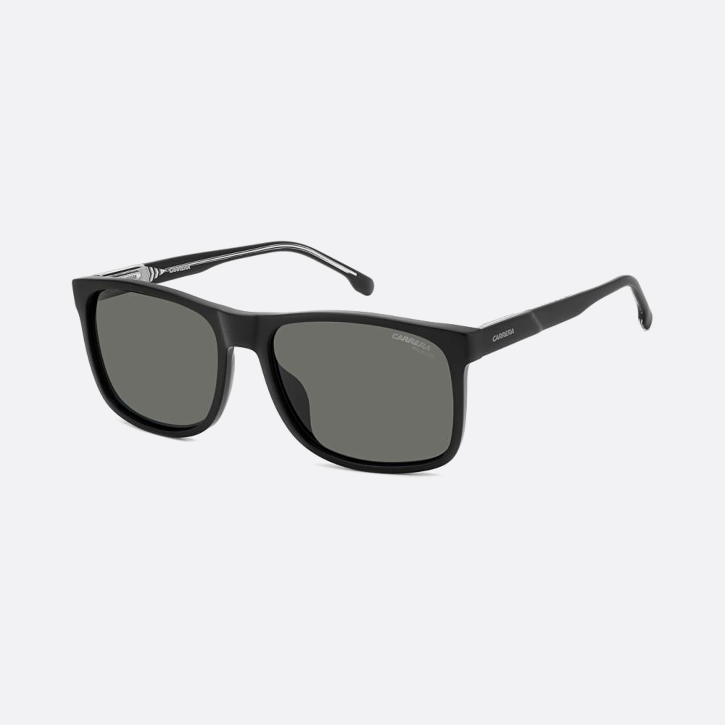 Carrera 57mm Flex Black Squared Men Sunglasses - Side View