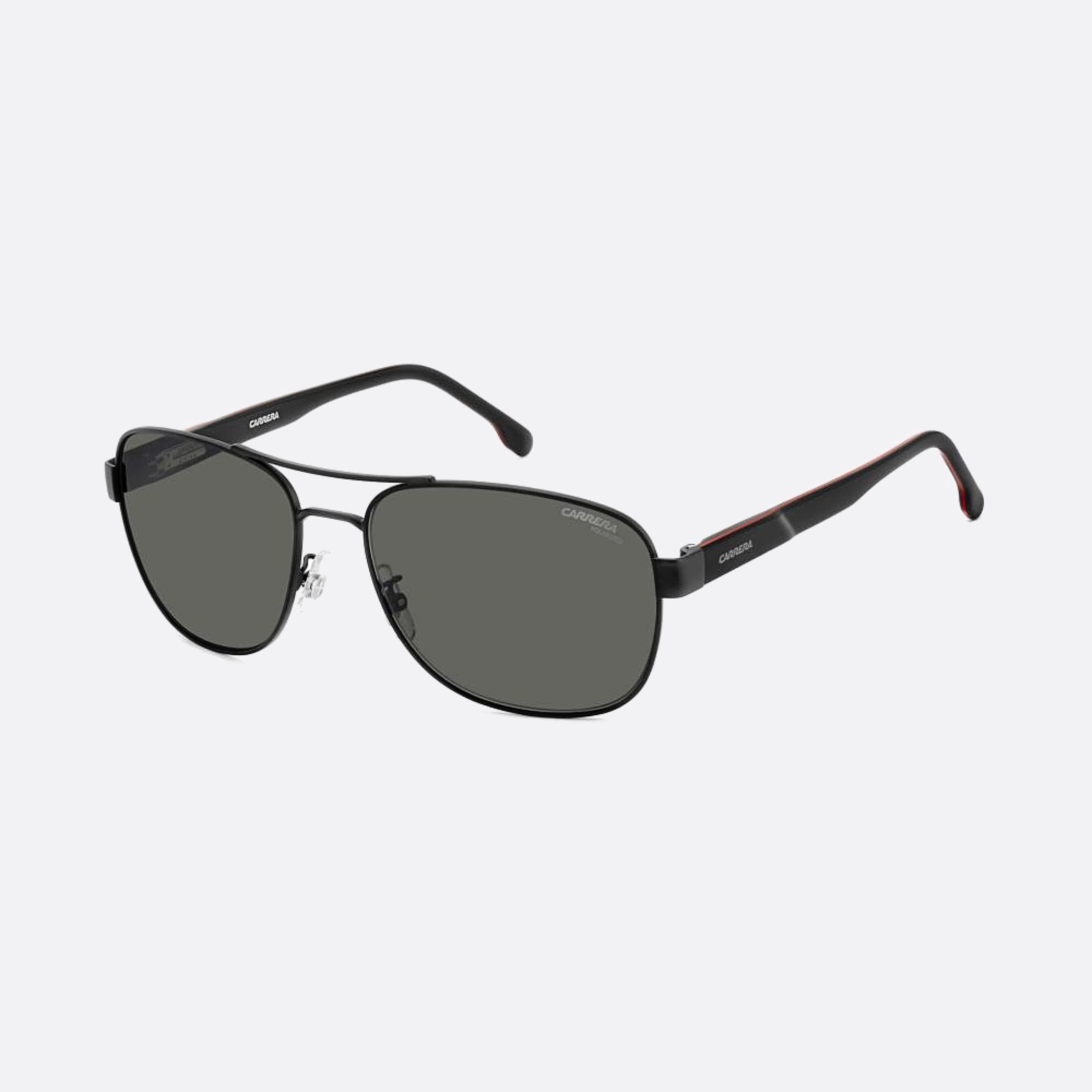 Carrera 60mm Flex Black Pilot Men Sunglasses - Side View