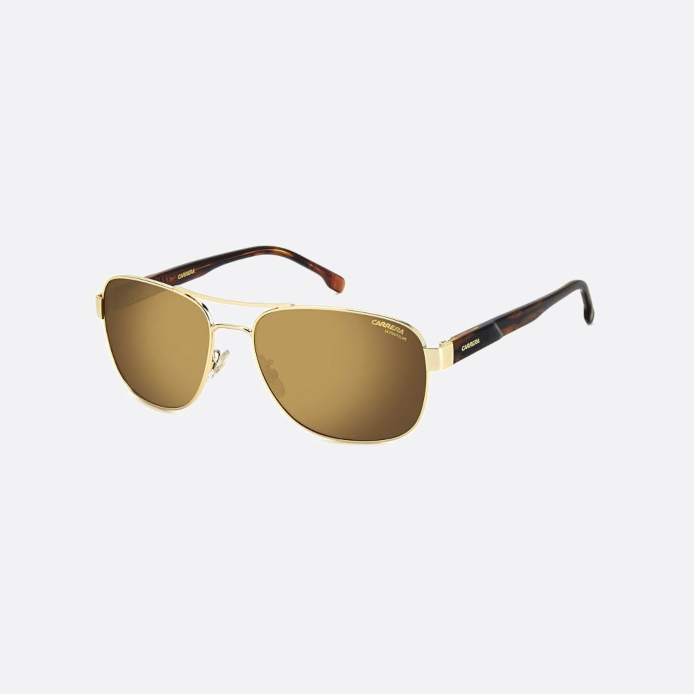 Carrera 60mm Flex J5g Gold Pilot Polarized Men Sunglasses - Side View